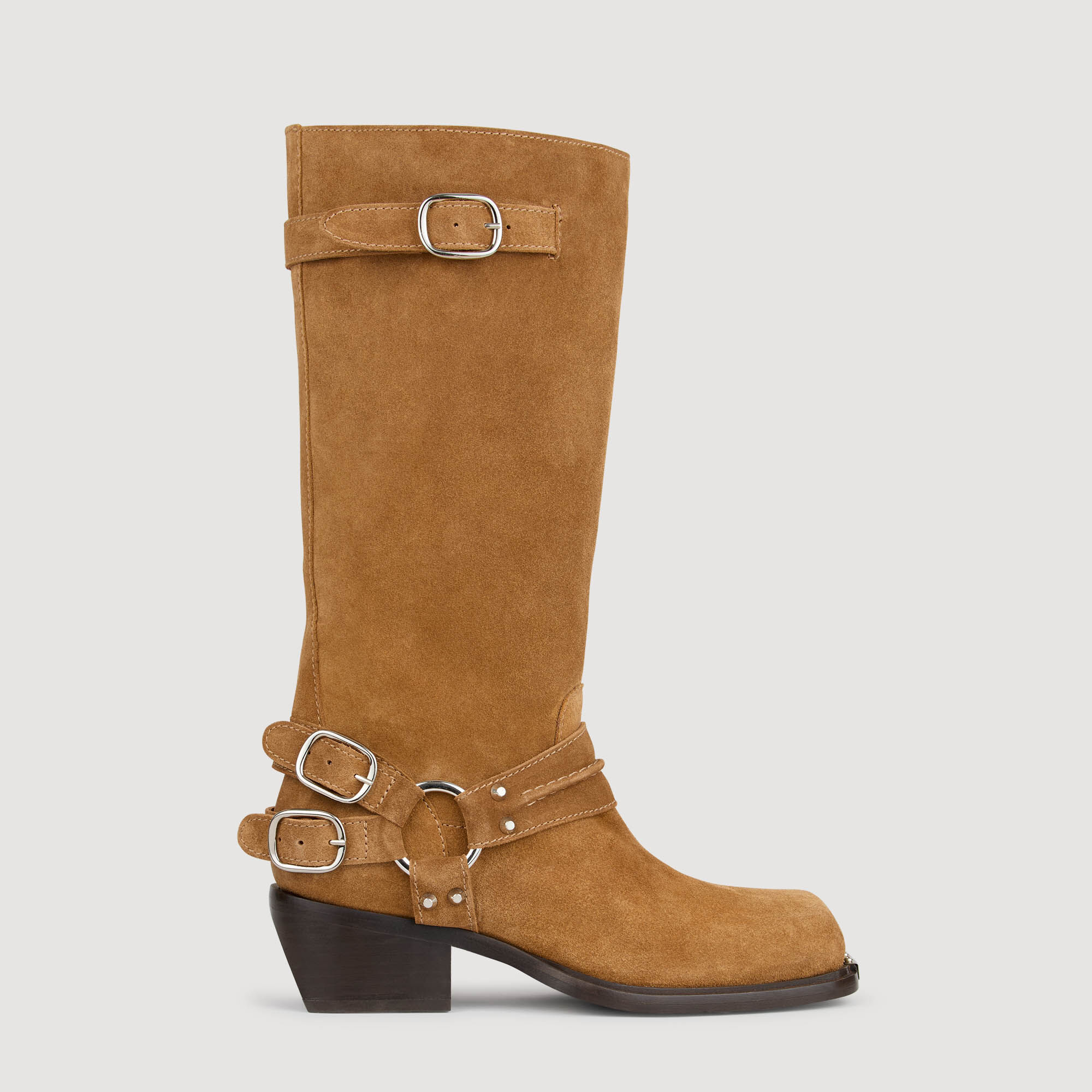 Botas con hebilla de ante