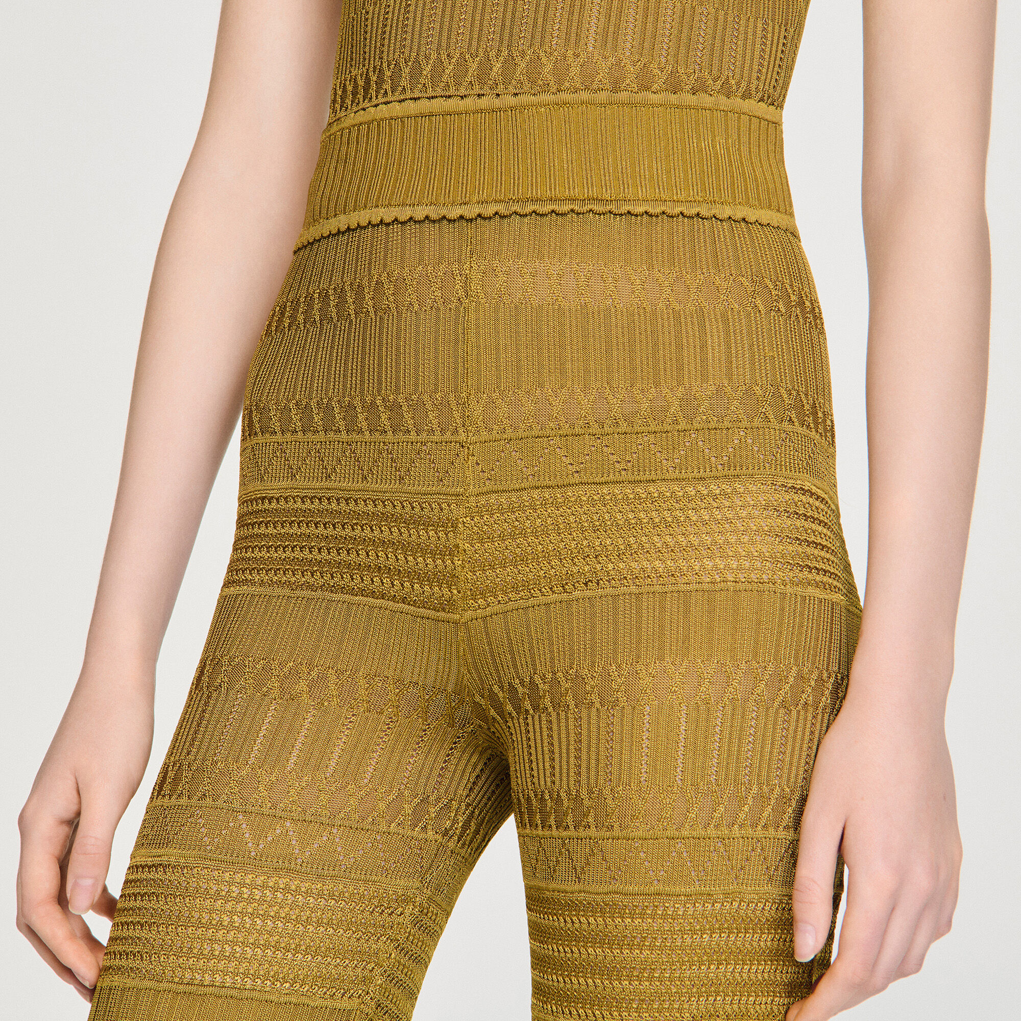Pantalones de punto pointelle