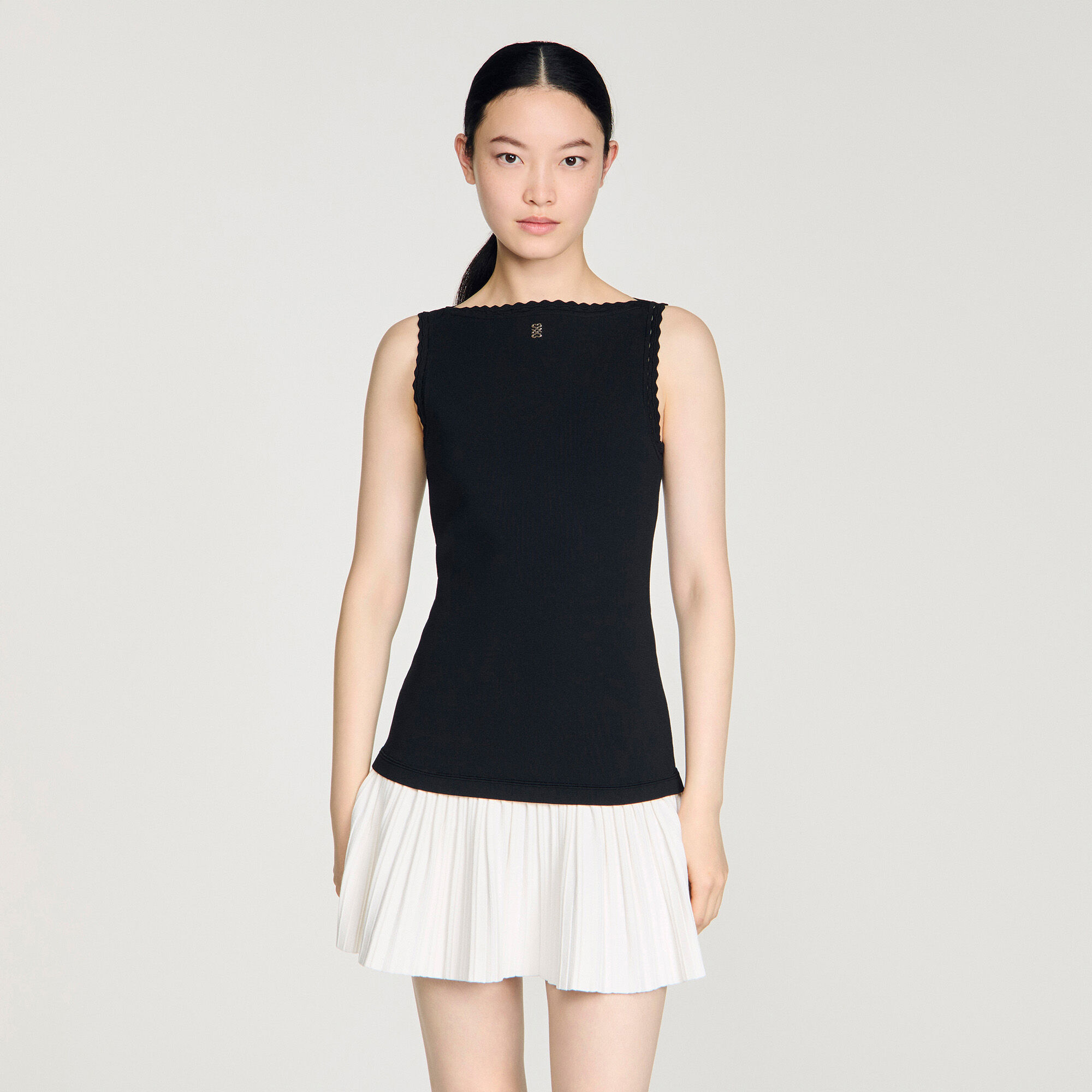 Vestido mini bicolor