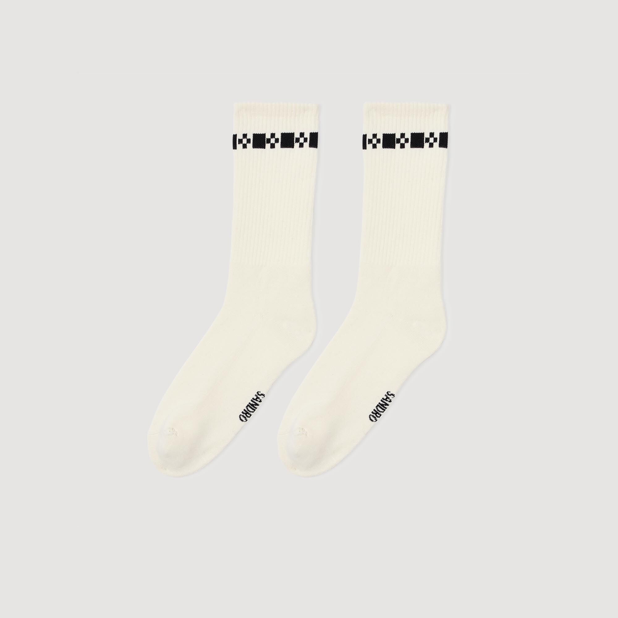 Calcetines con bordado de cruz signature