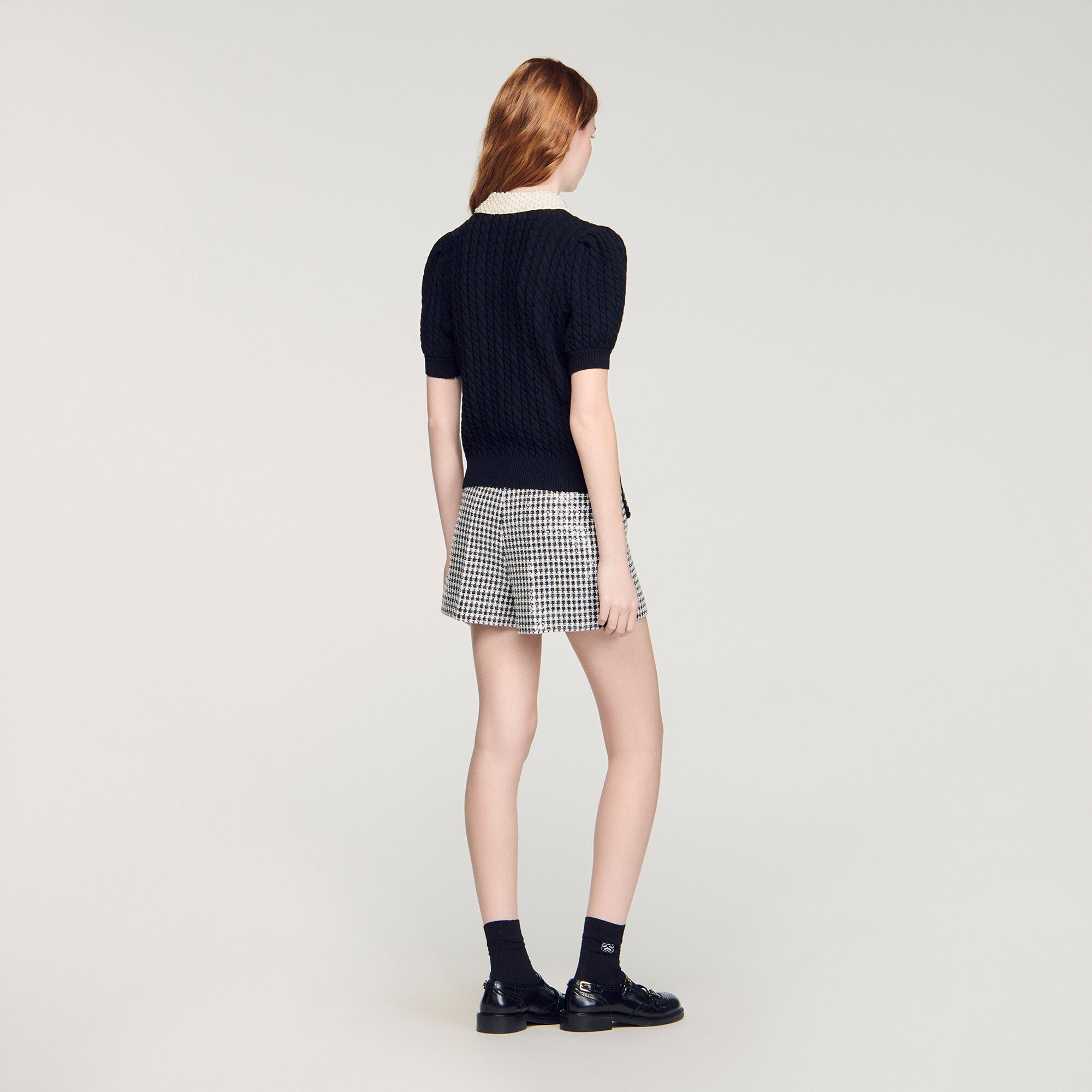 Sweater de punto con cuello desmontable