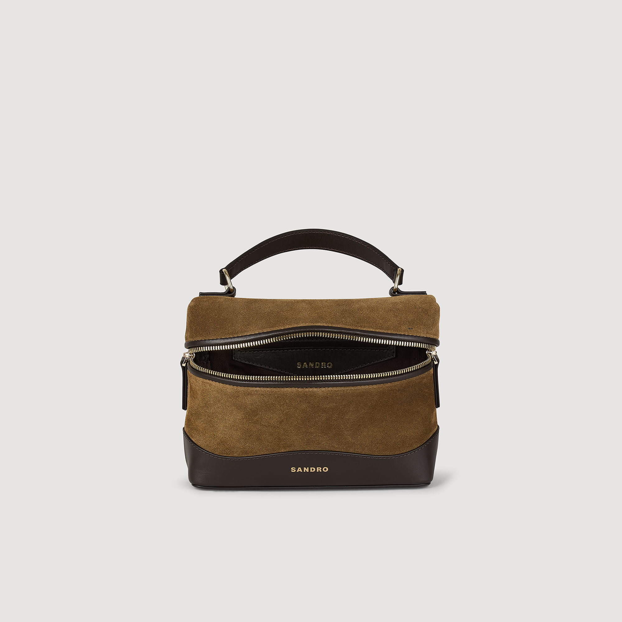 Bolso de tocador de cuero y ante TANGOLINO