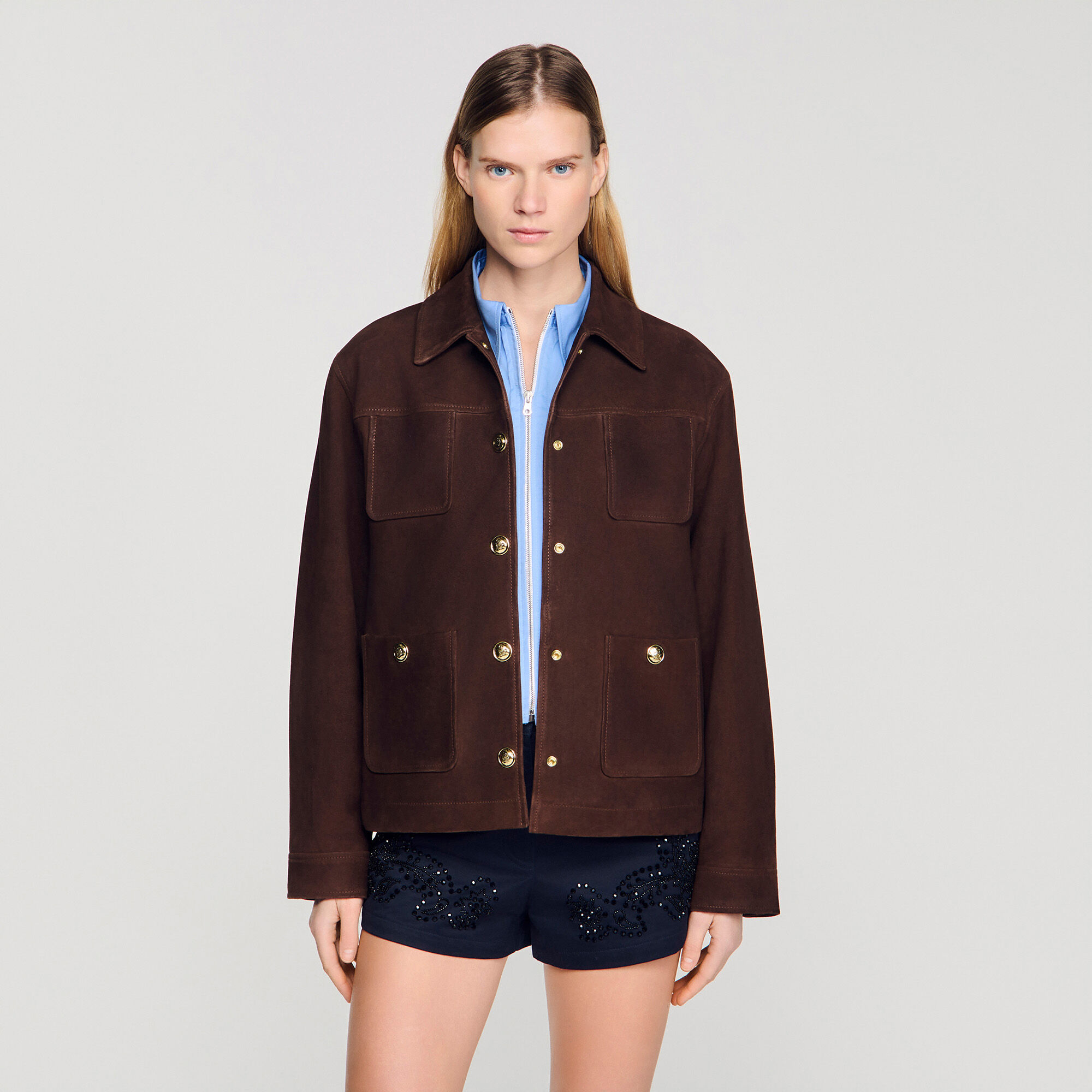 Chaqueta de ante