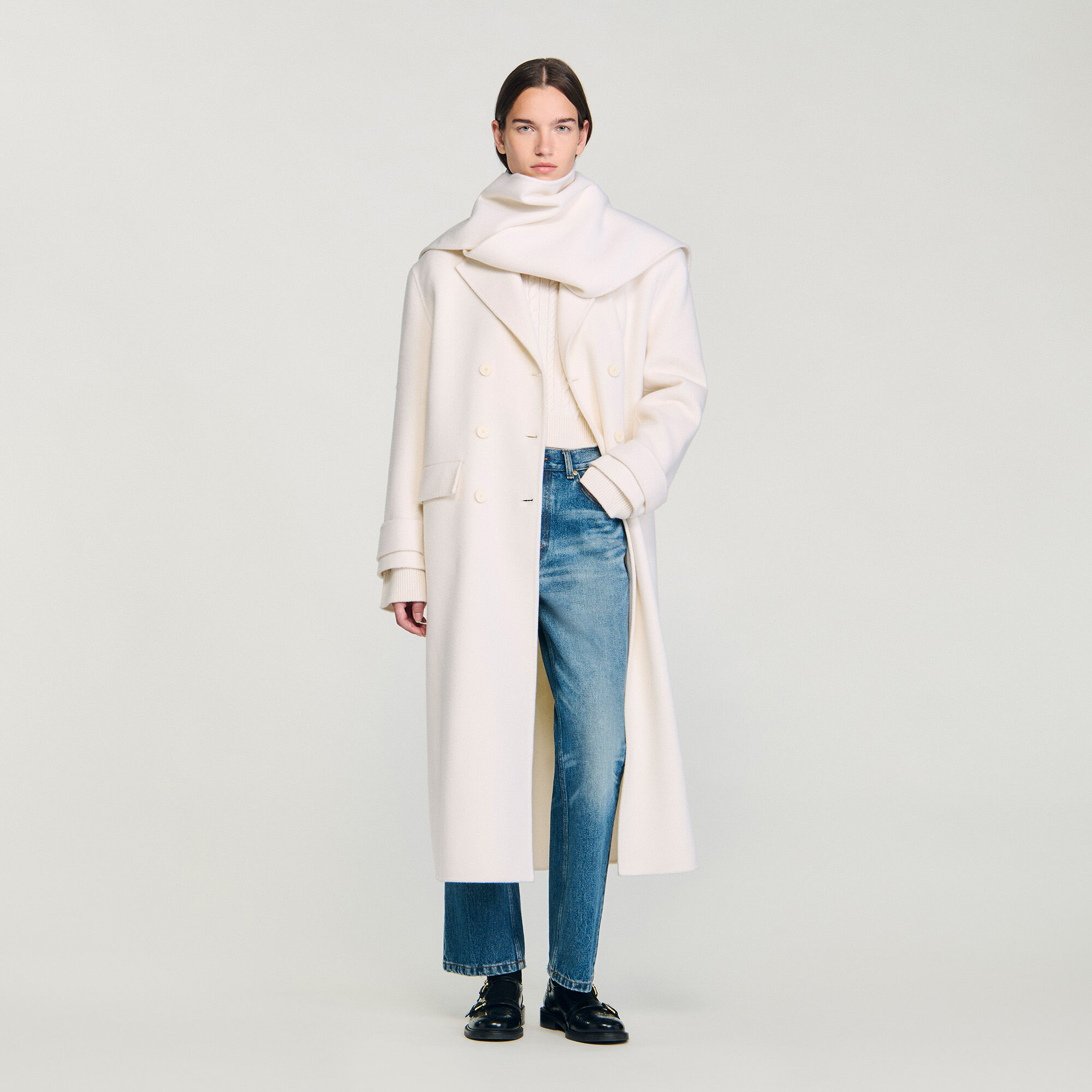 Abrigo de lana oversize