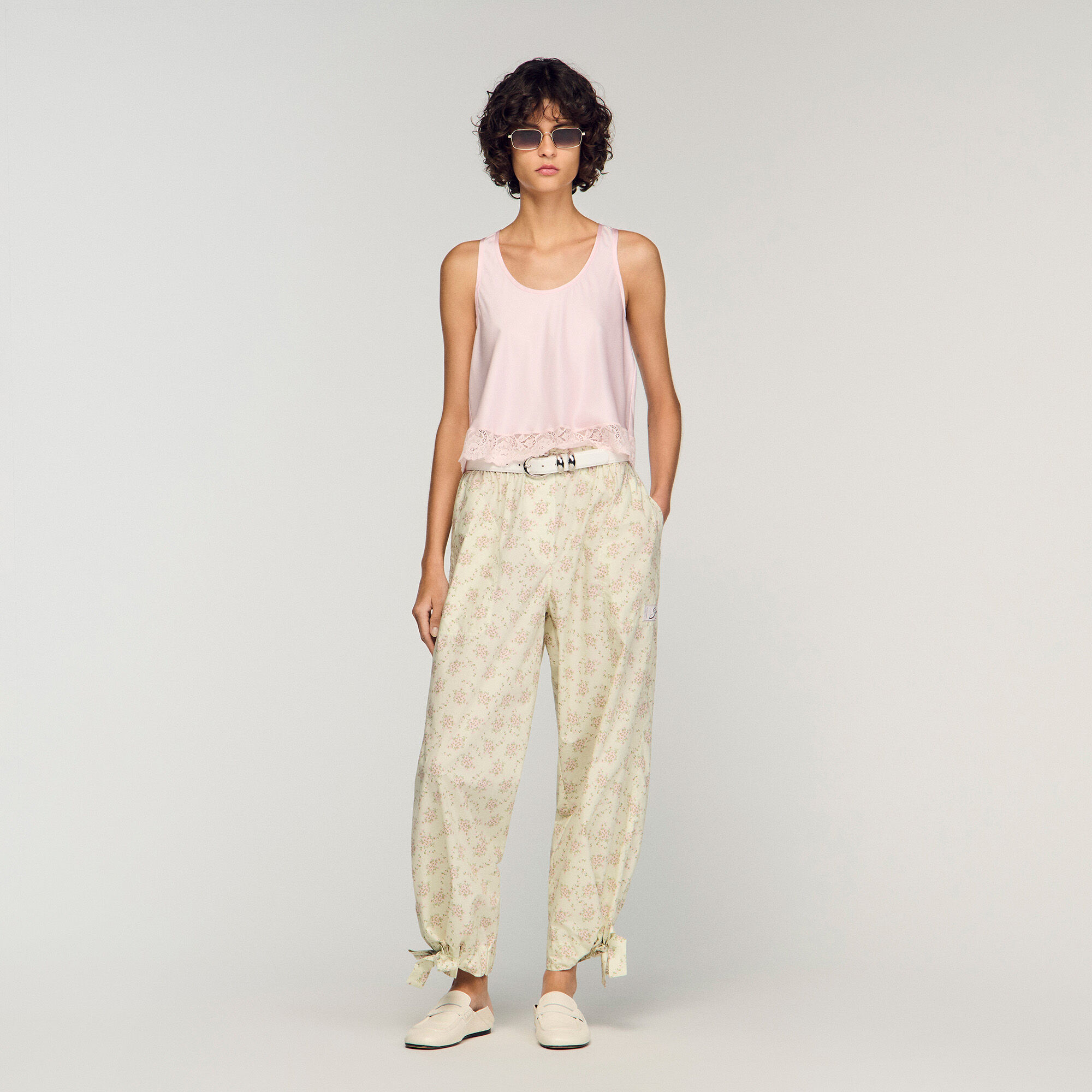 Pantalones anchos florales