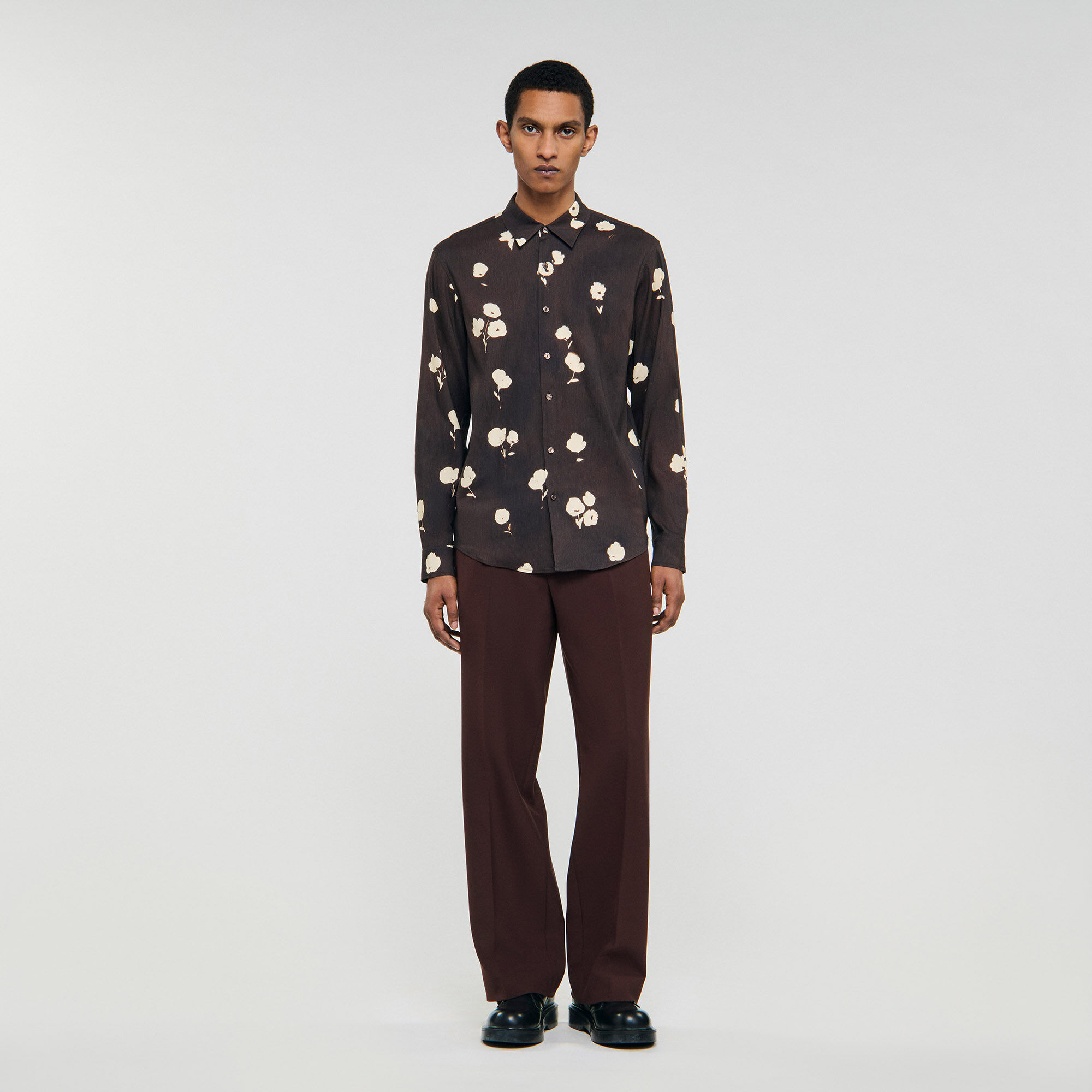 Camisa de lino con estampado floral