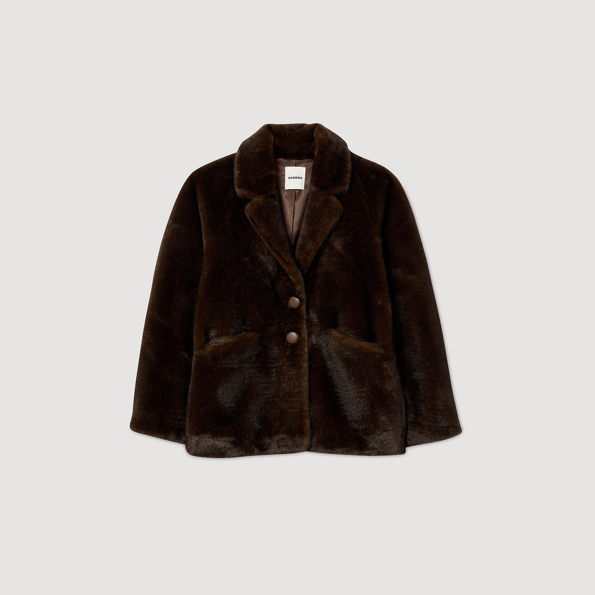 Chaqueta de piel sintética estilo chaqueta