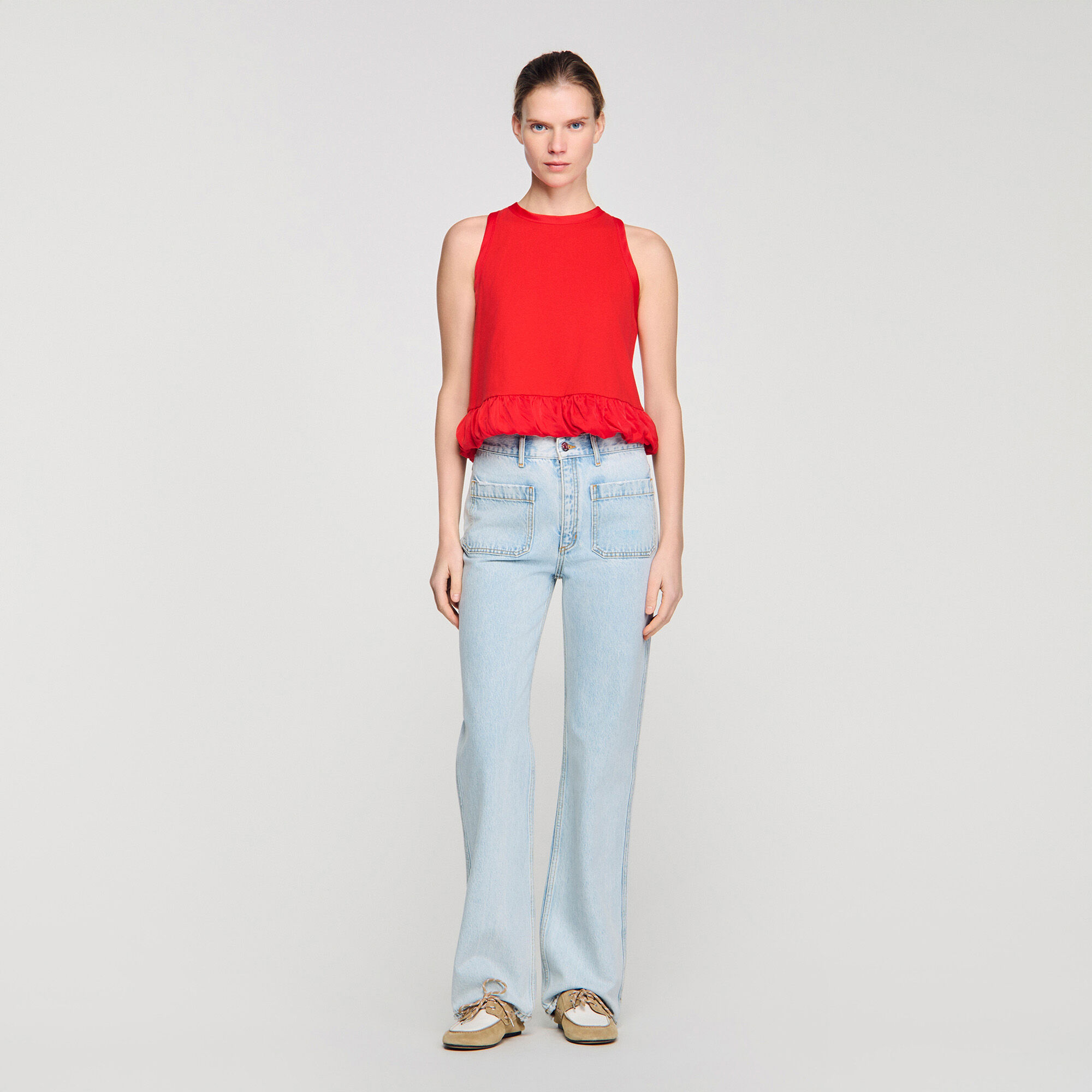 Pantalones de pierna recta