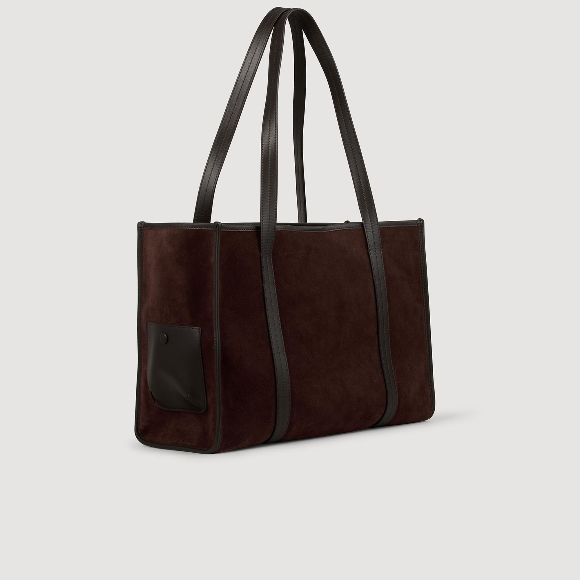 Bolsa de compras de ante suave