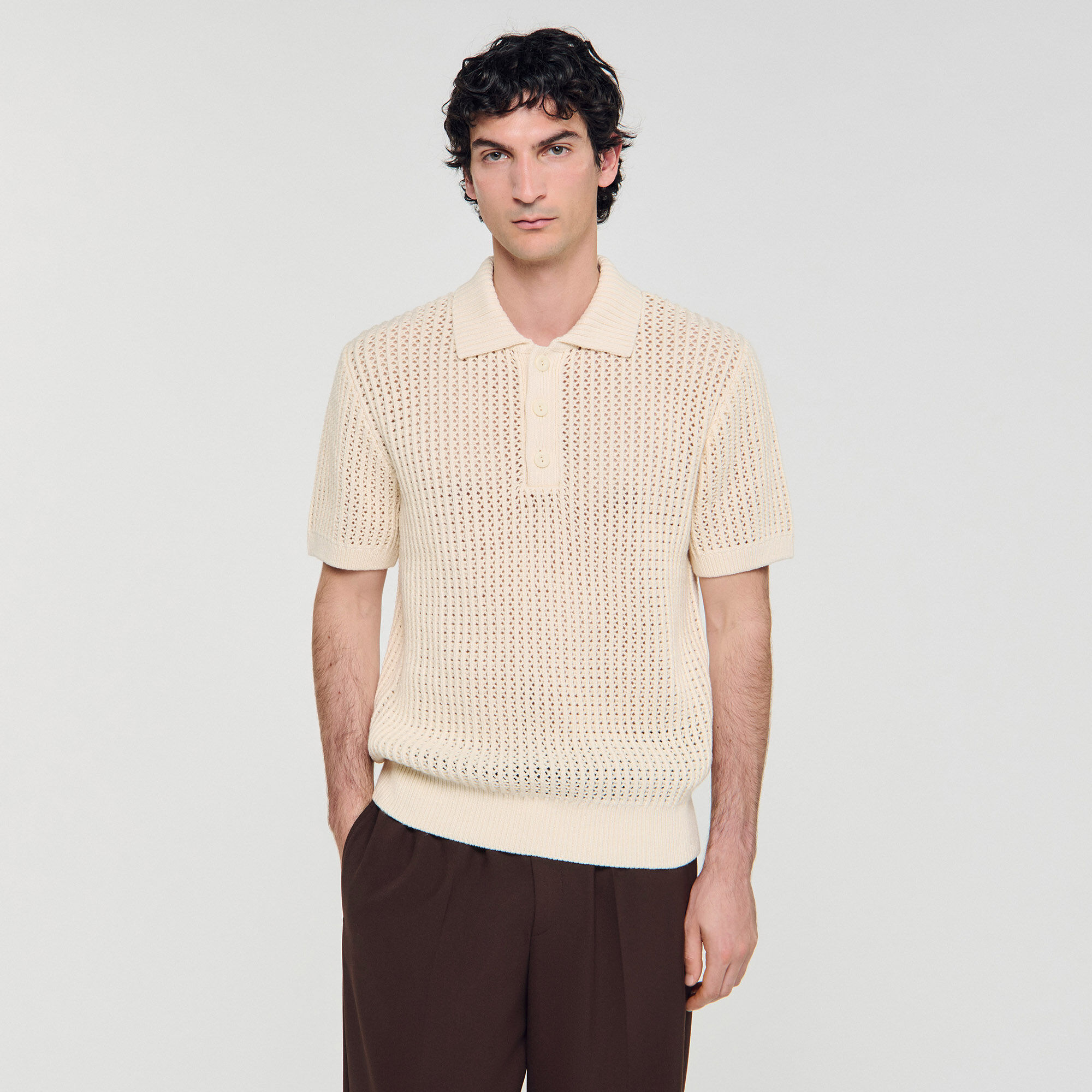 Camiseta de algodón con cuello polo