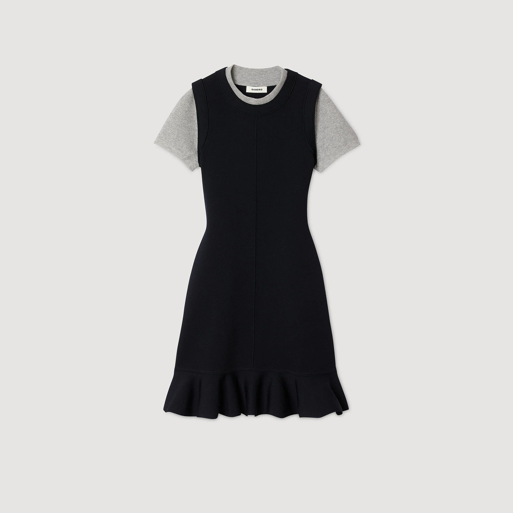 Vestido de punto mini 2 en 1