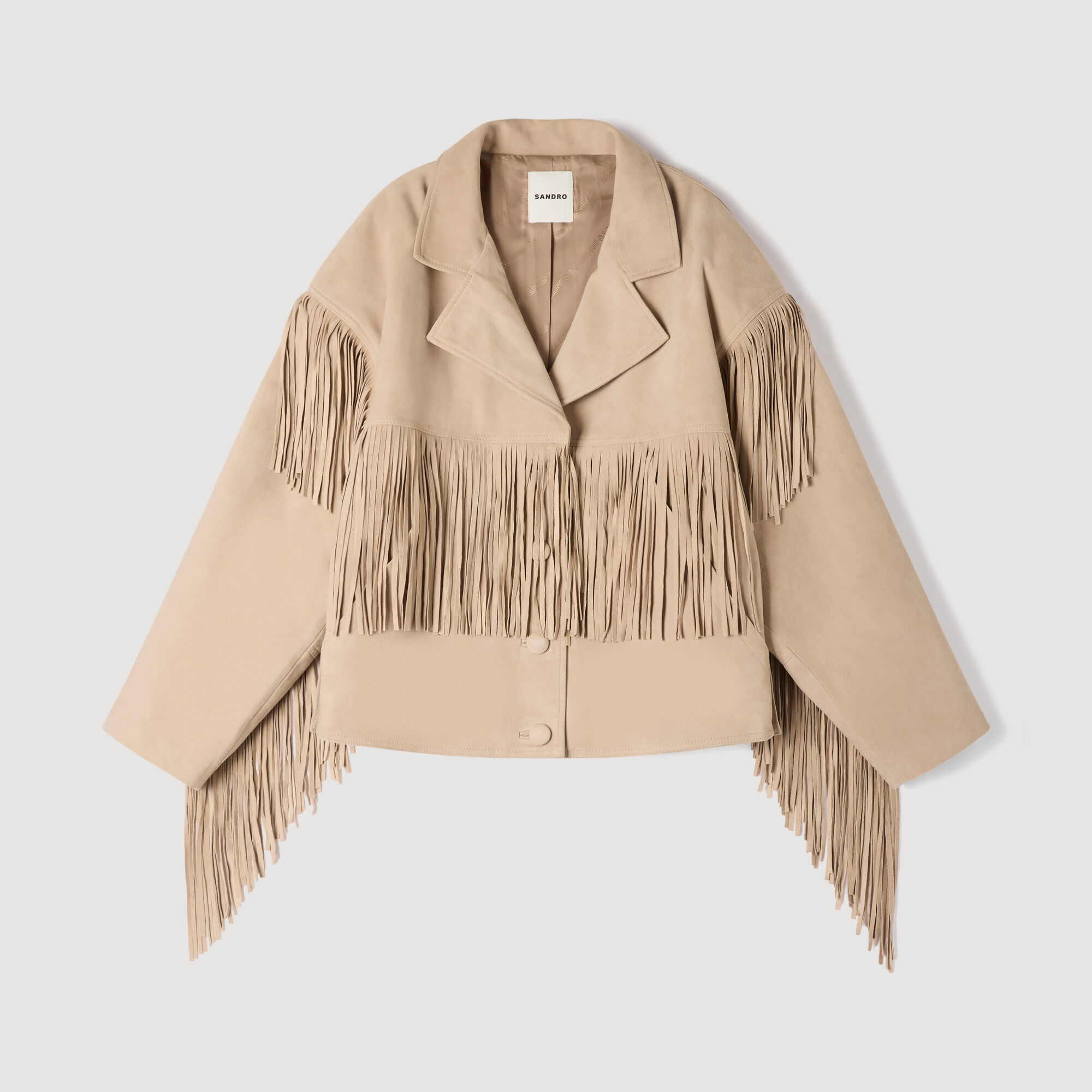 Chaqueta de ante con flecos