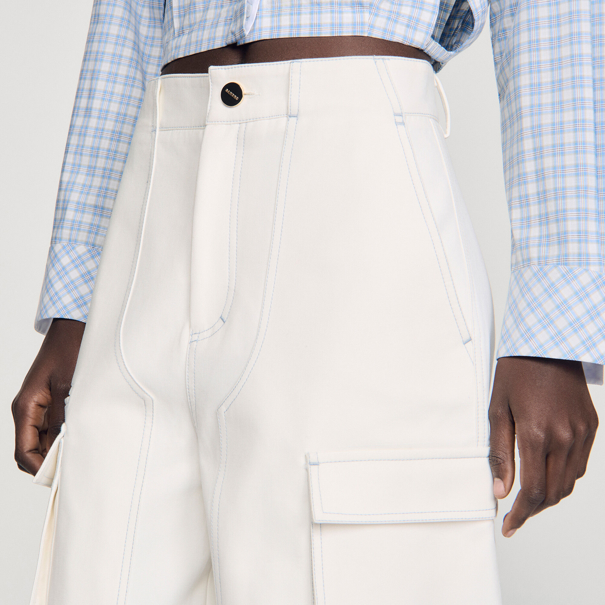 Pantalones cortos de algodón tipo Bermudas de pierna ancha