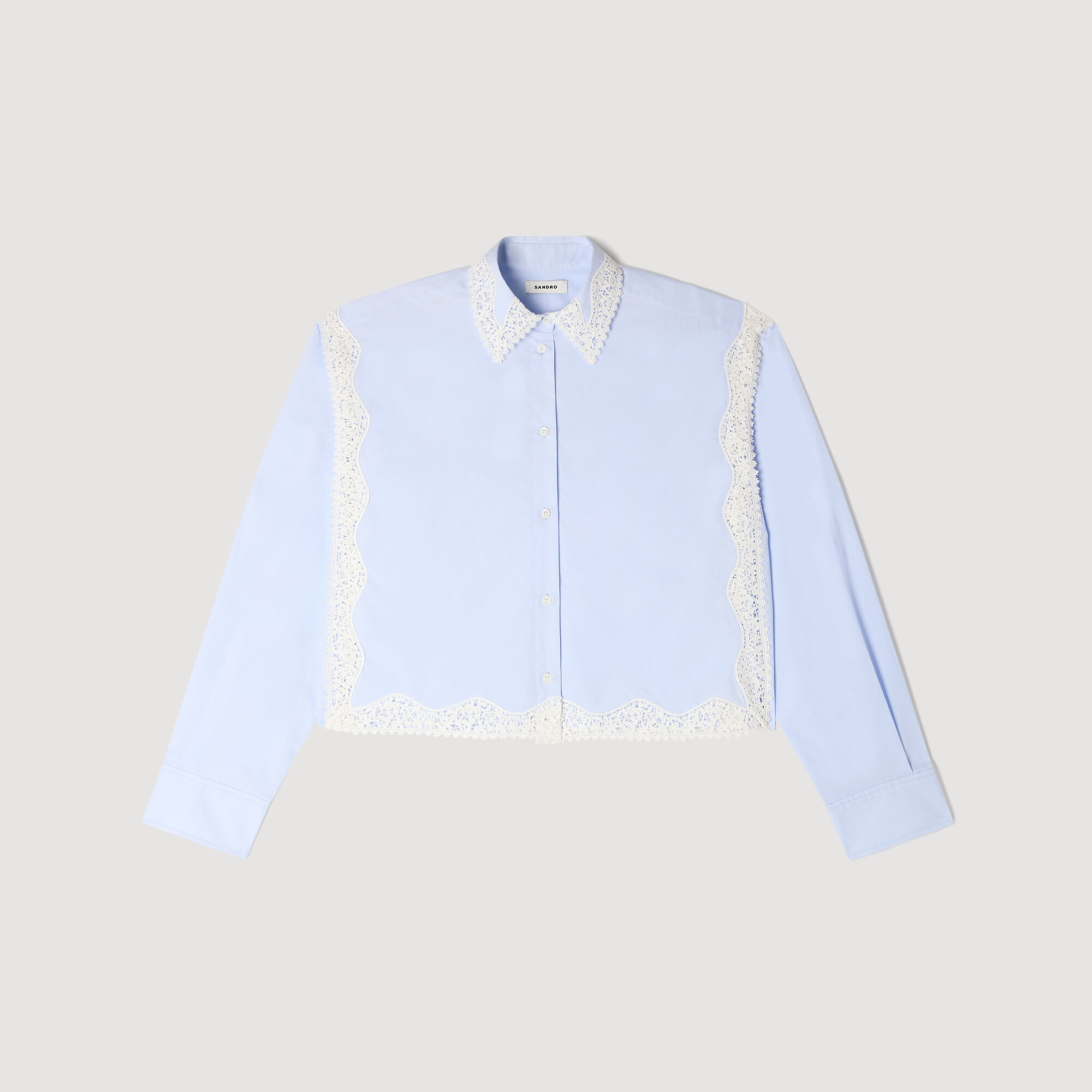 Camisa con detalles de encaje