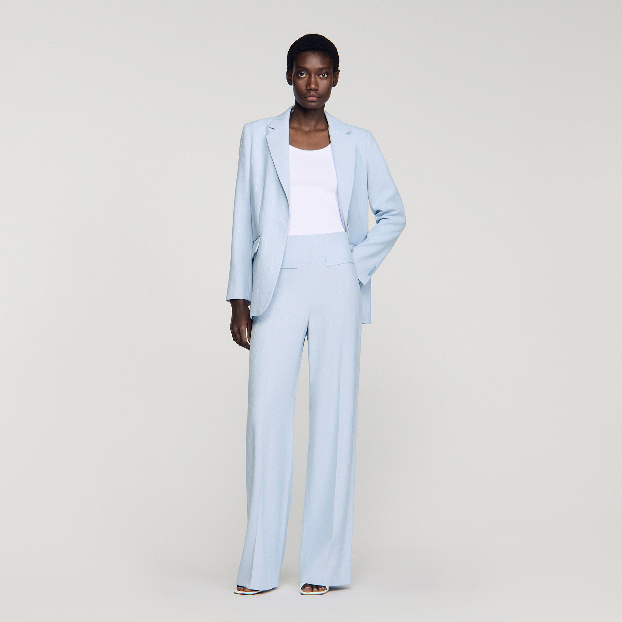 Pantalones de lentejuelas con rayas