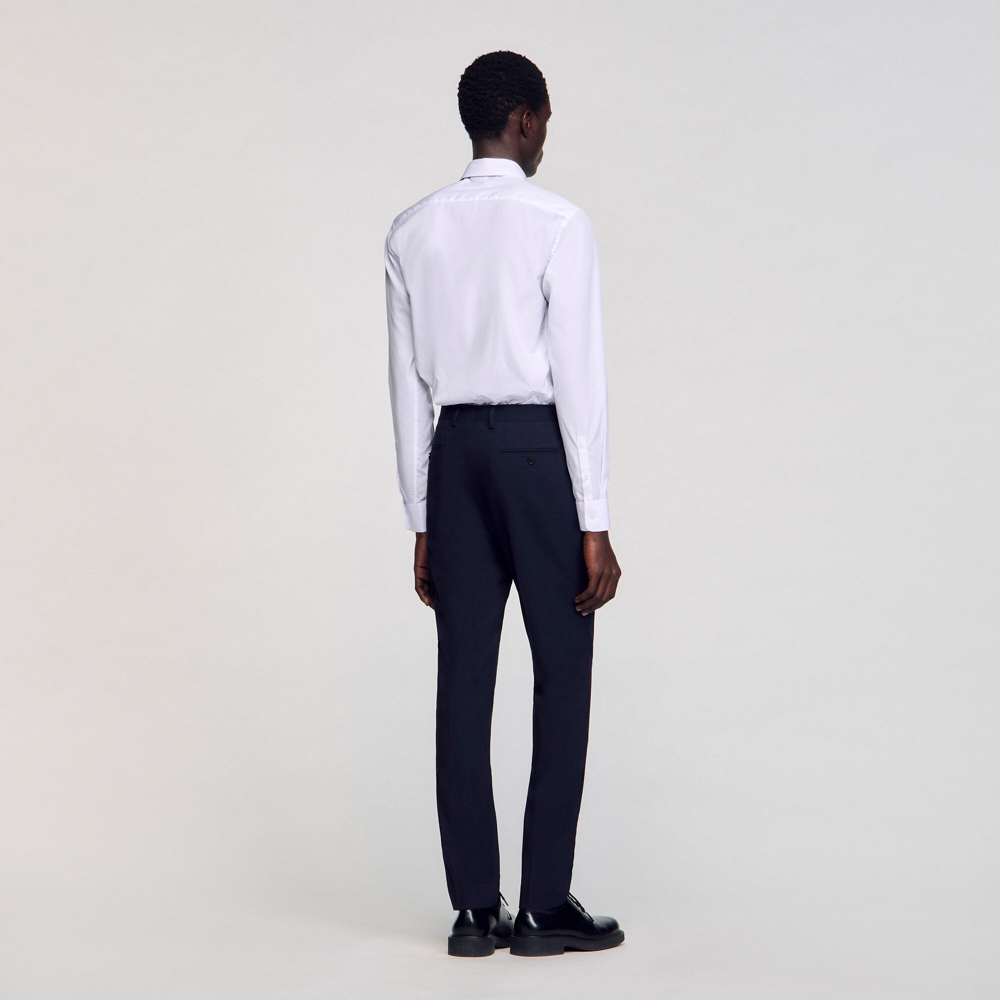 Pantalones de traje de lana clásicos