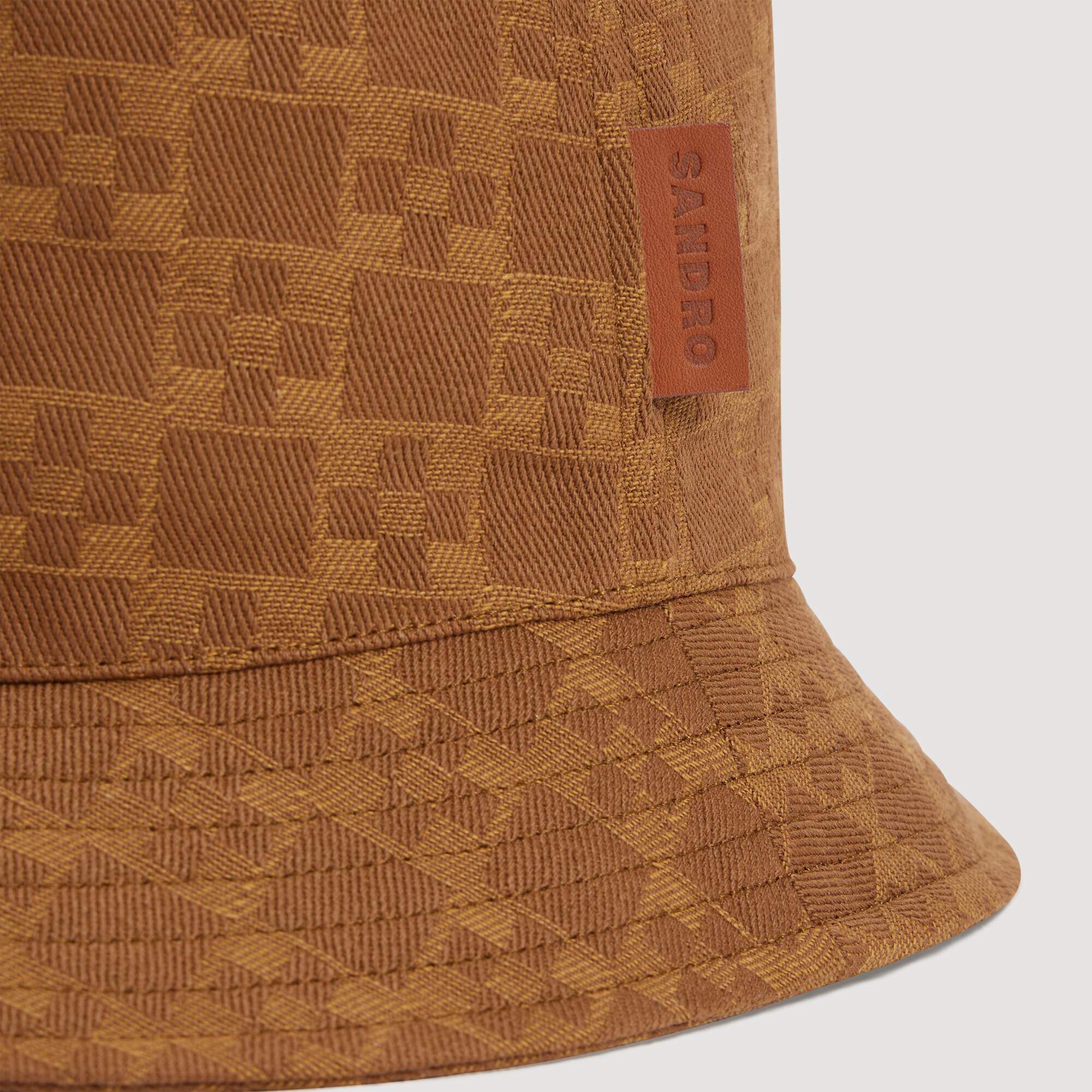 Sombrero de paja de denim con parche