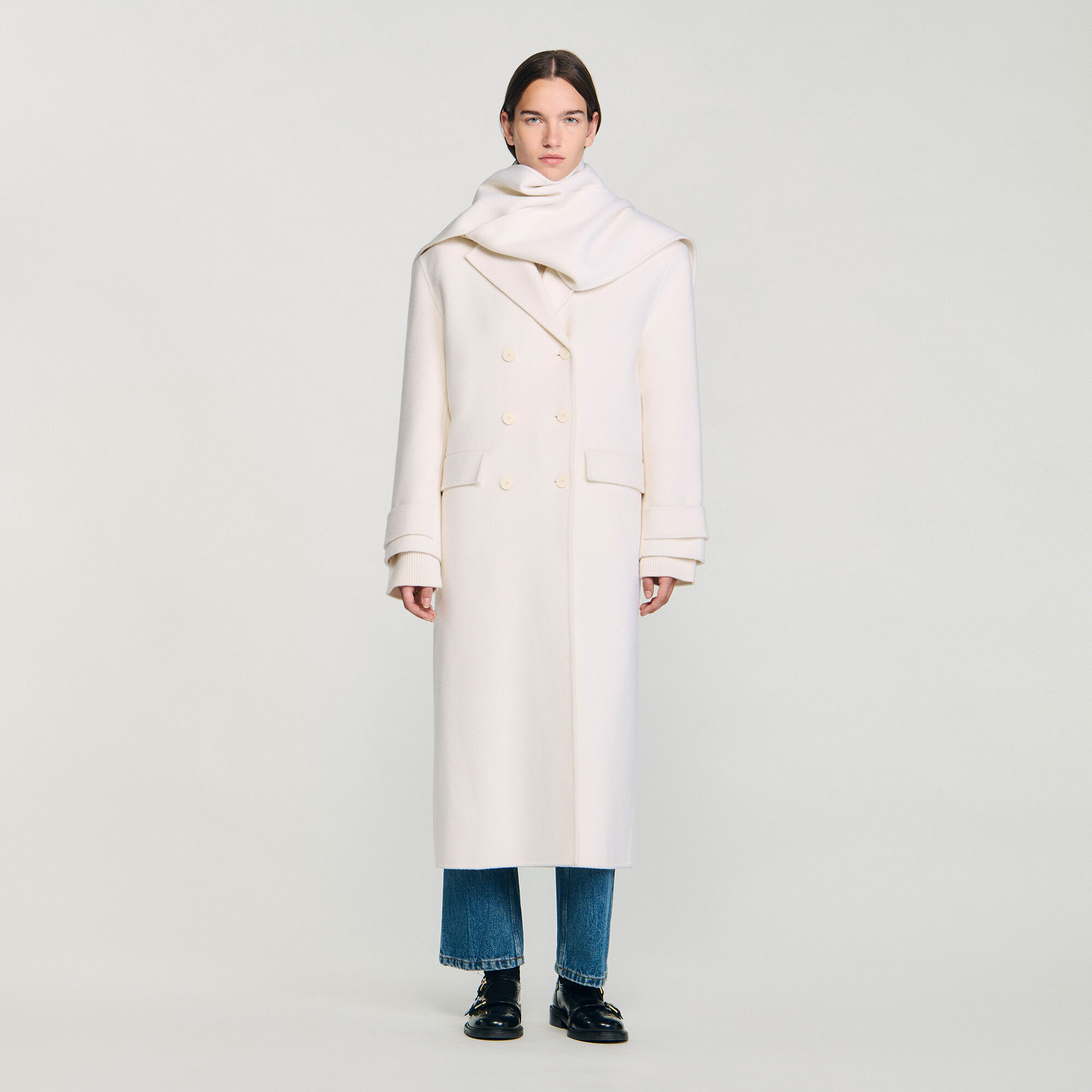 Abrigo de lana oversize