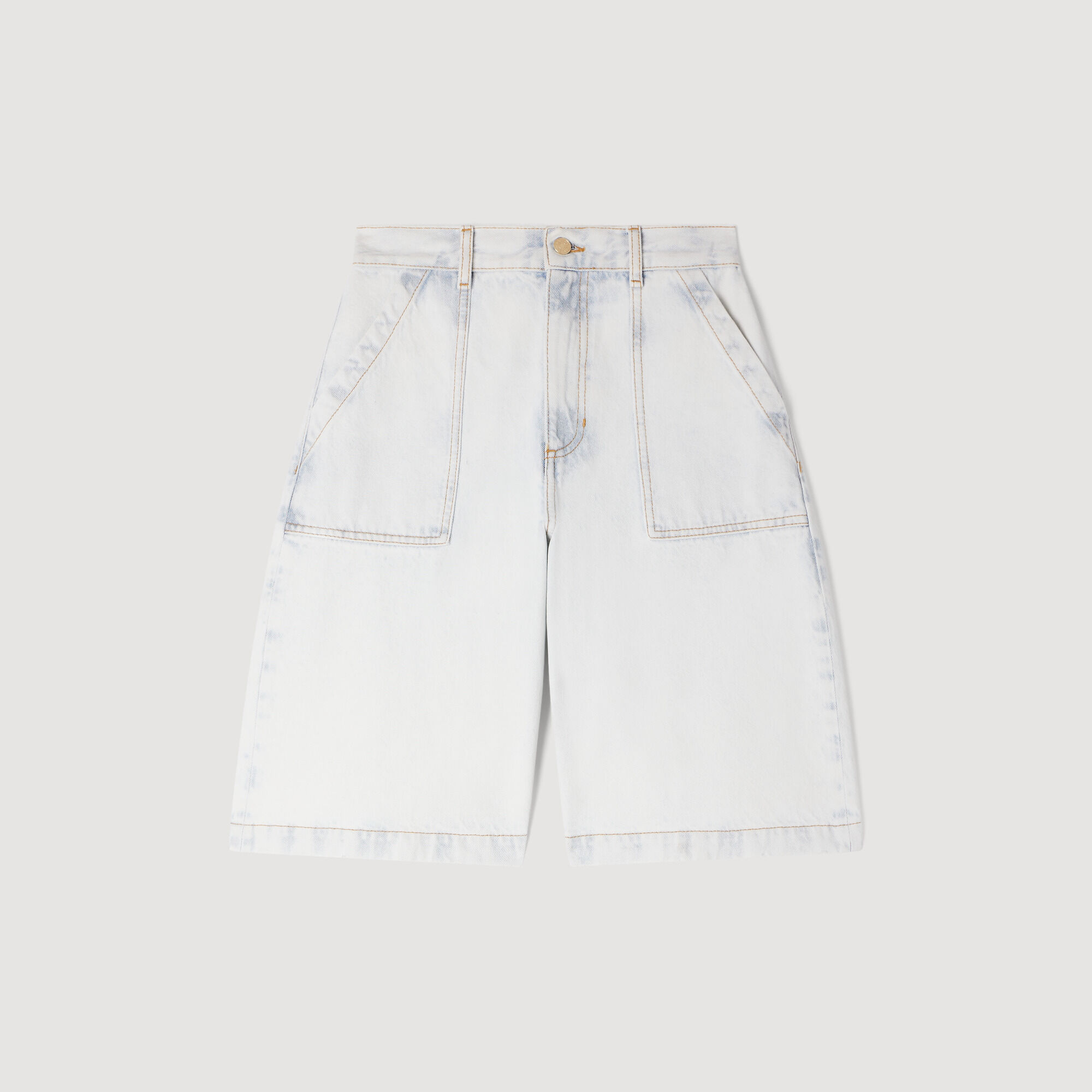 Pantalones cortos de mezclilla lavada