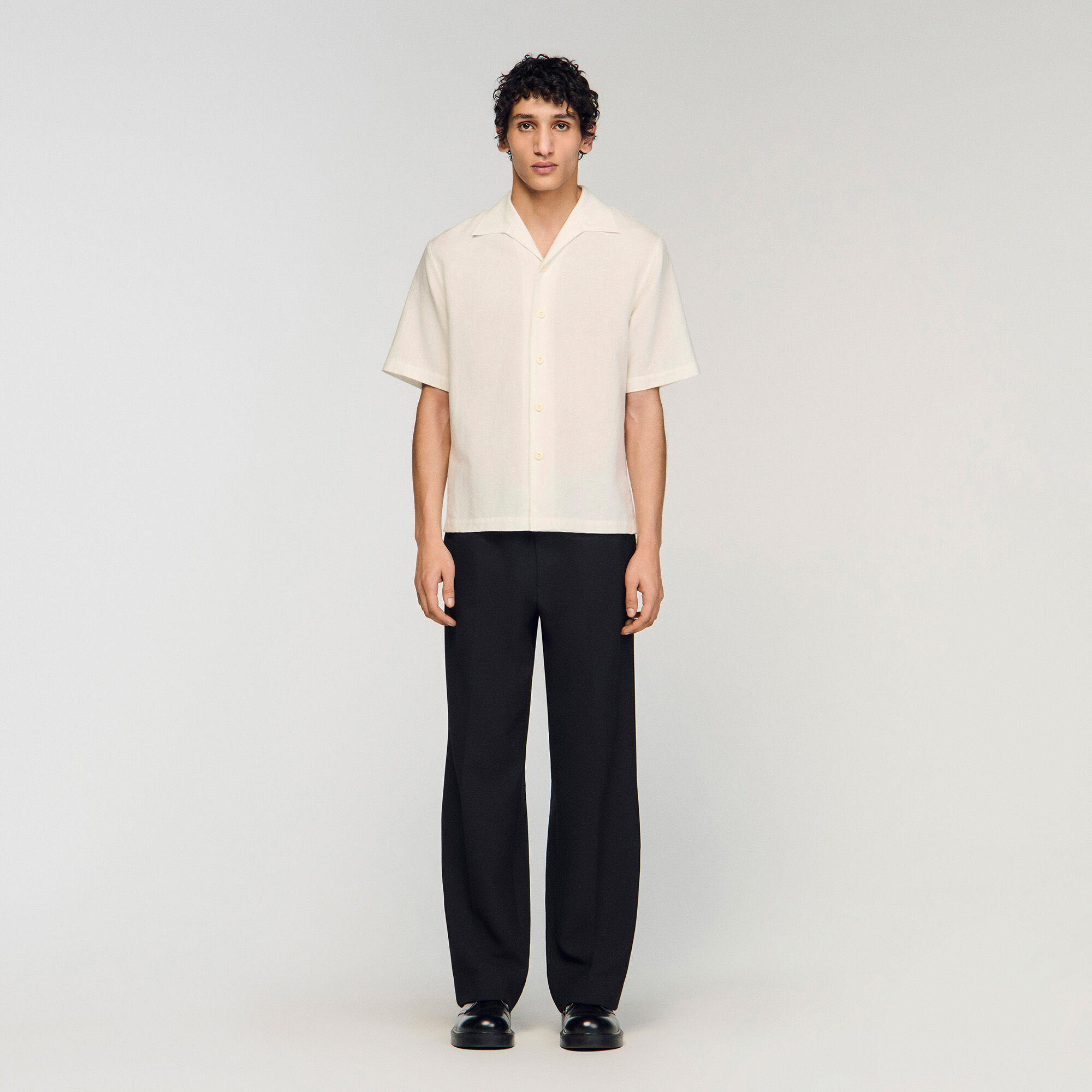 Camisa de algodón y lino