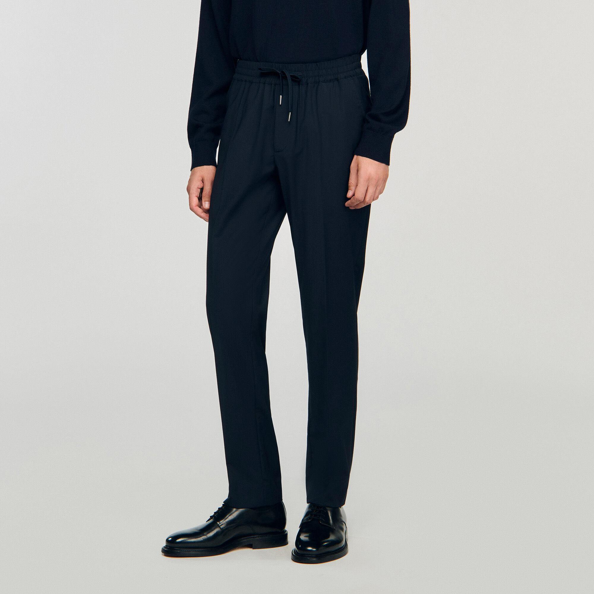 Pantalones rectos elásticos