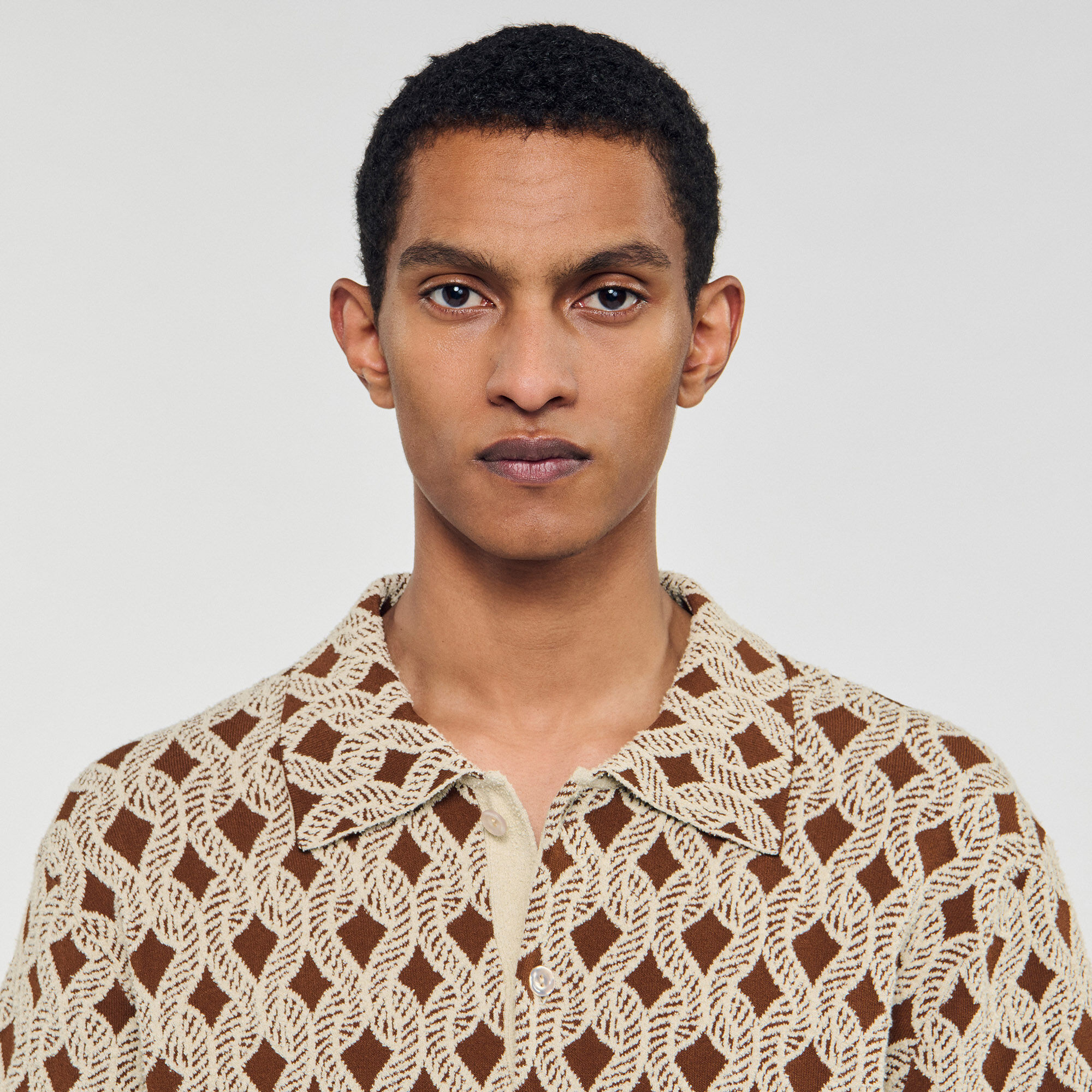 Camisa de jacquard con cuerda