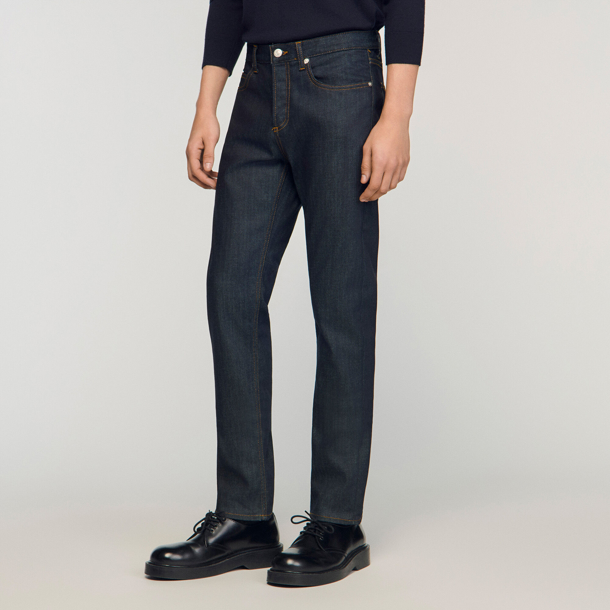 Pantalones vaqueros rectos sin lavar