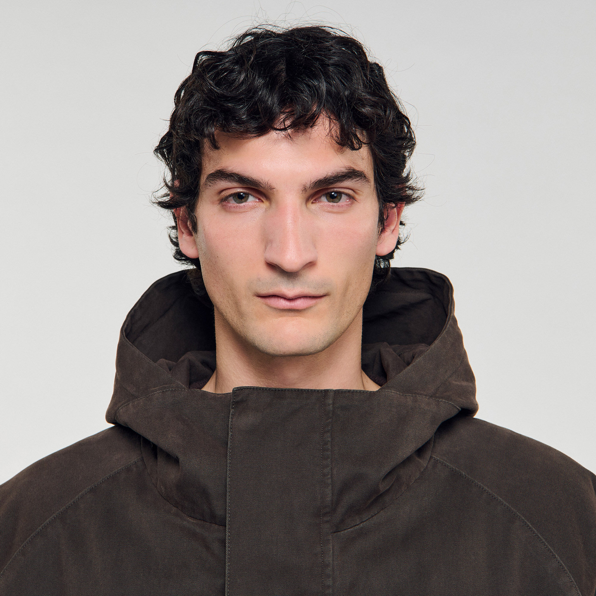 Parka de algodón y lana oversize
