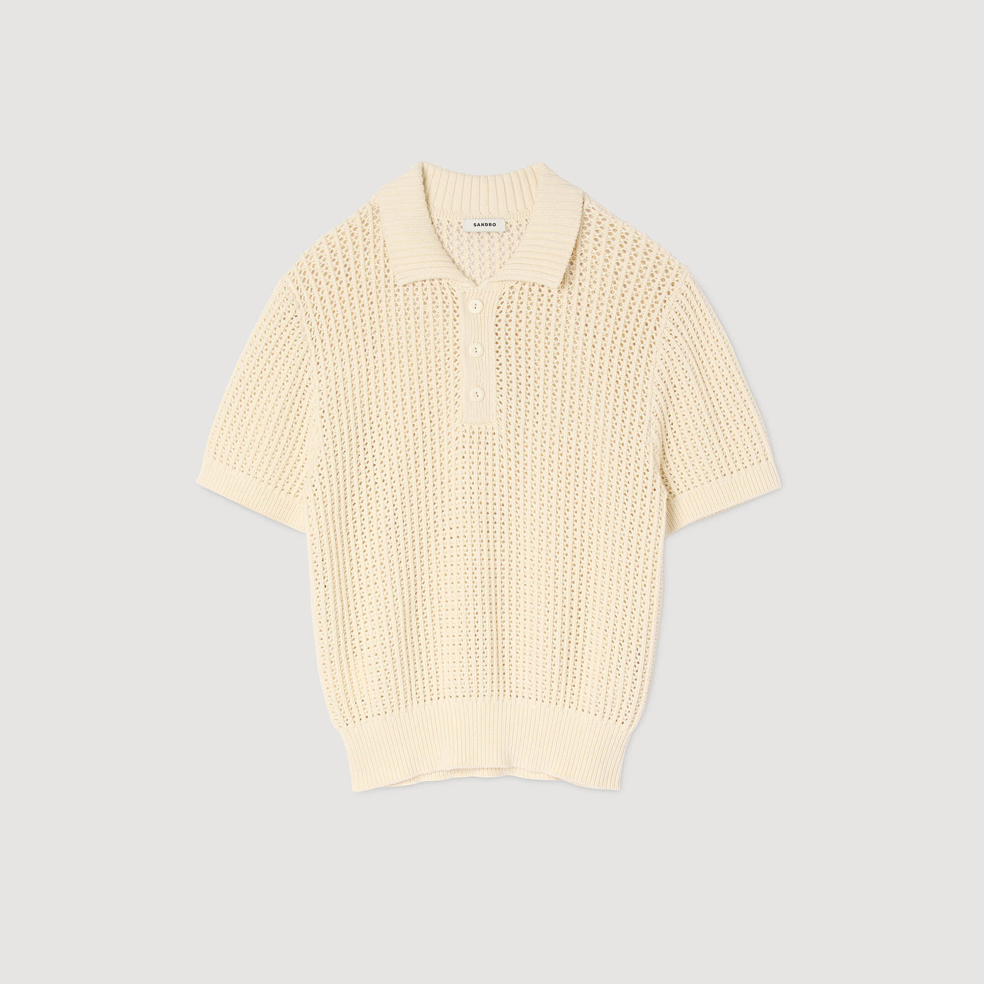Camiseta de algodón con cuello polo