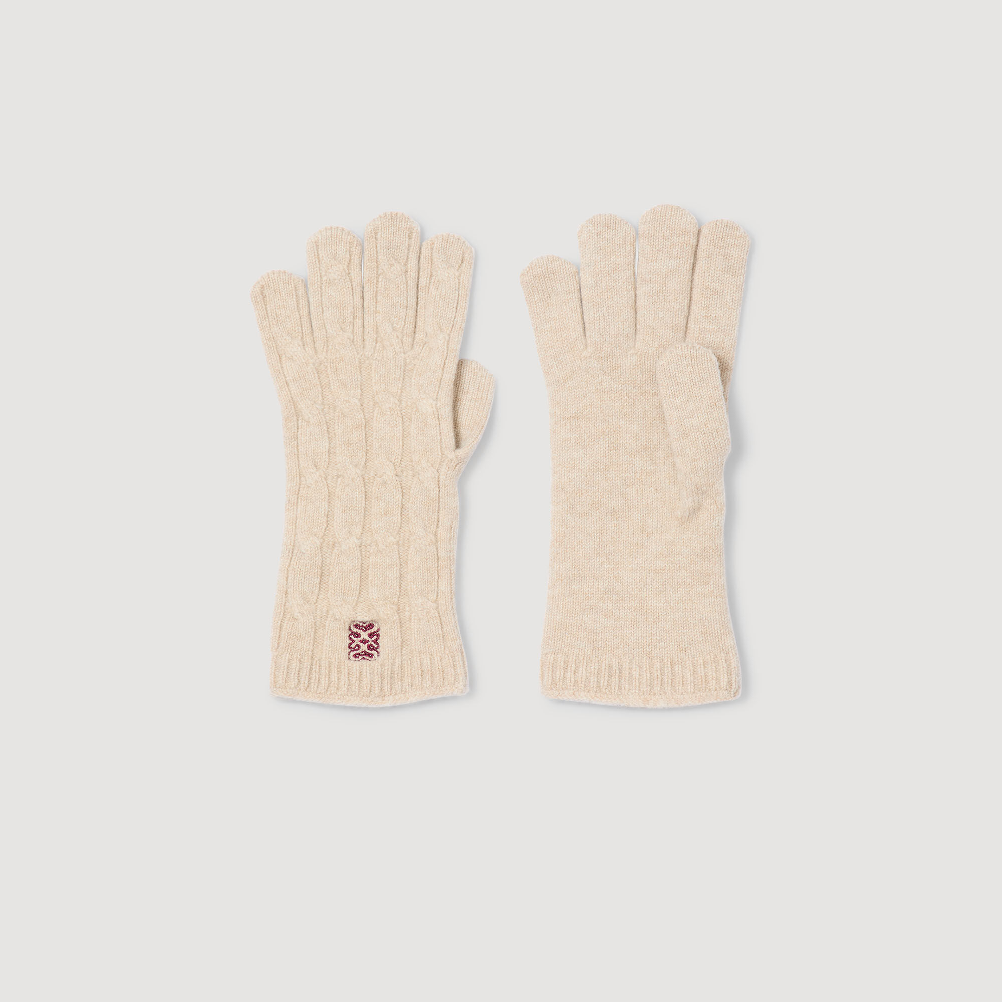 Guantes de punto de cable