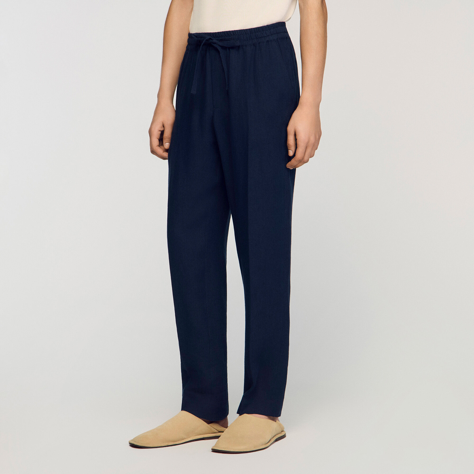 Pantalones de lino rectos