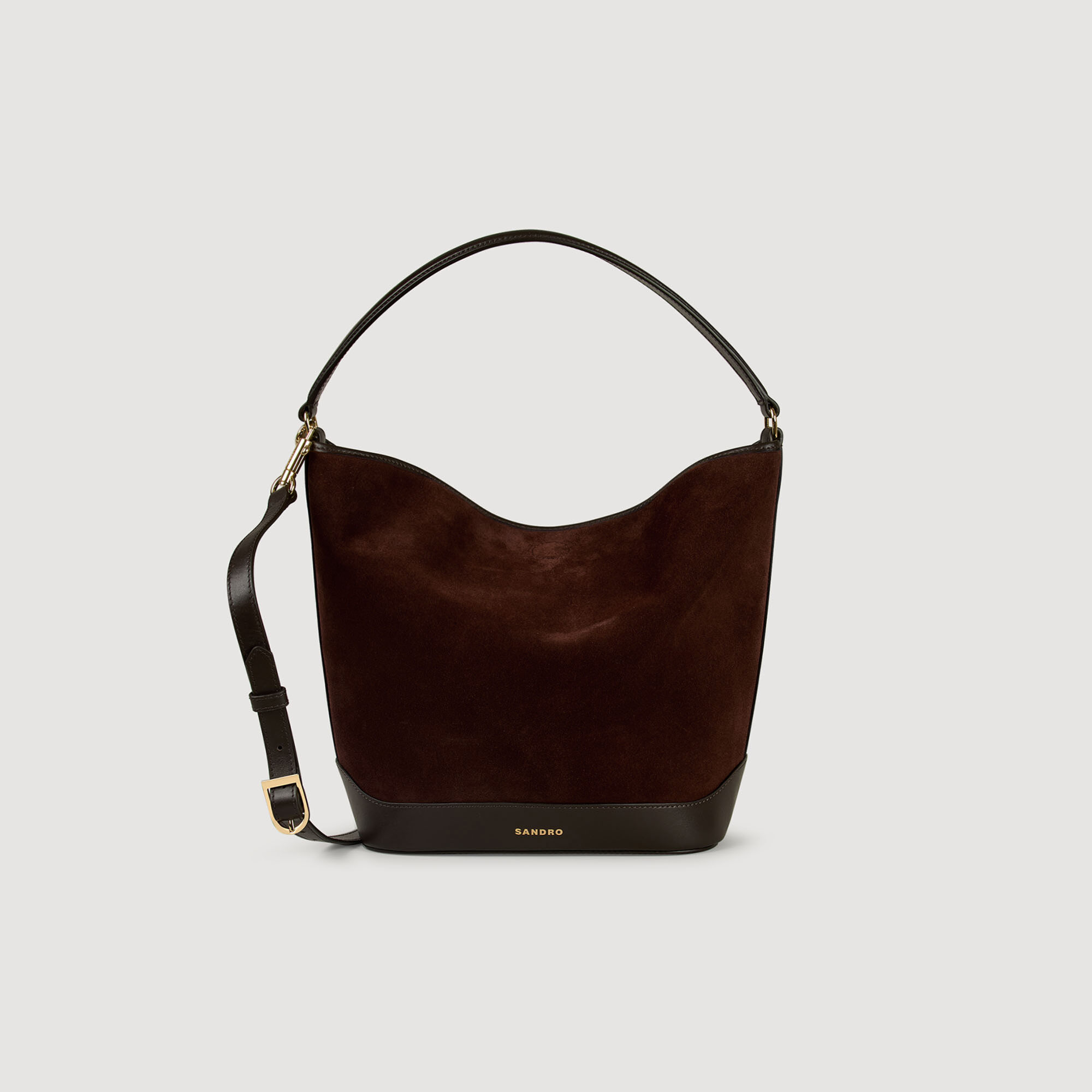 Bolso de lona Tangoso de ante y cuero