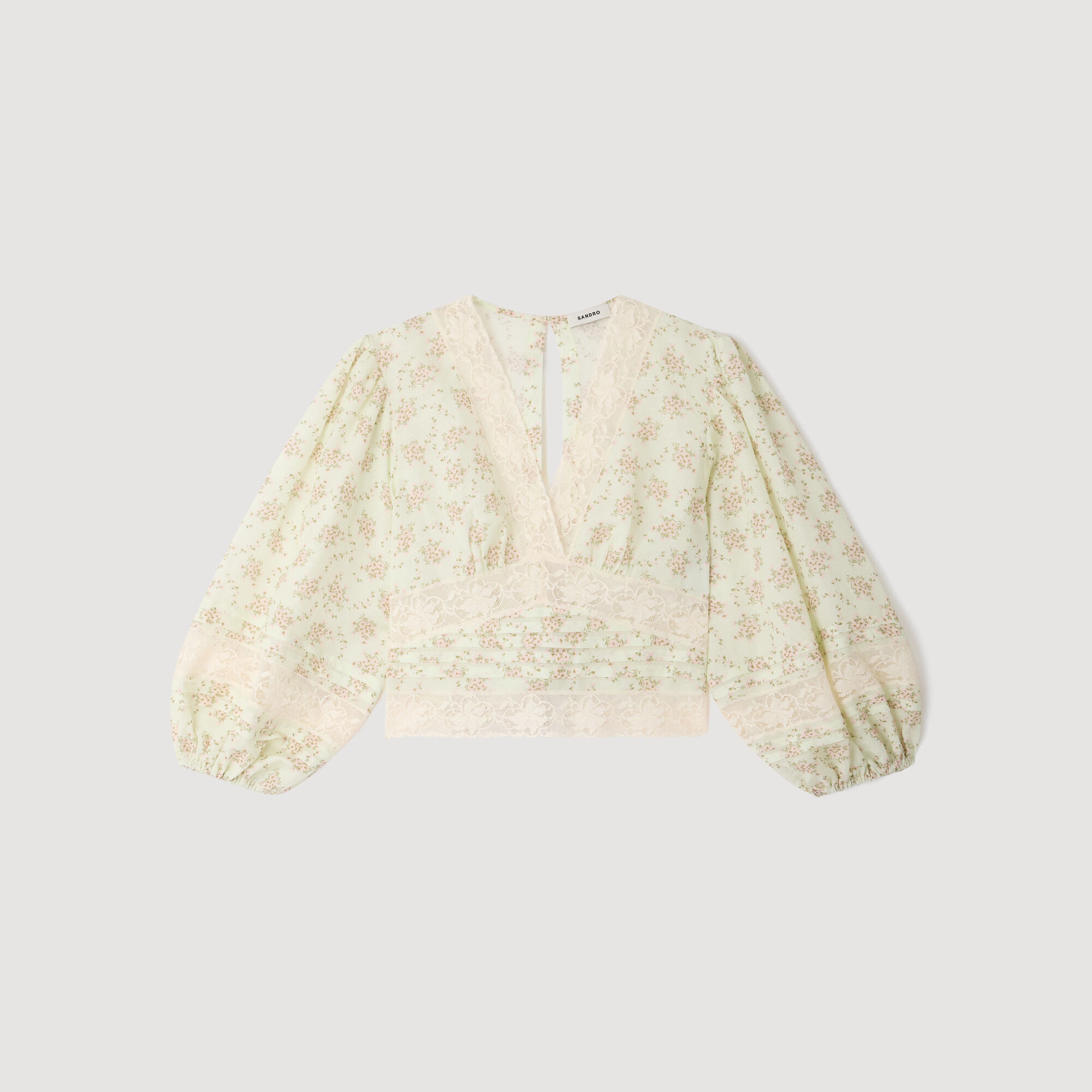 Top corto floral
