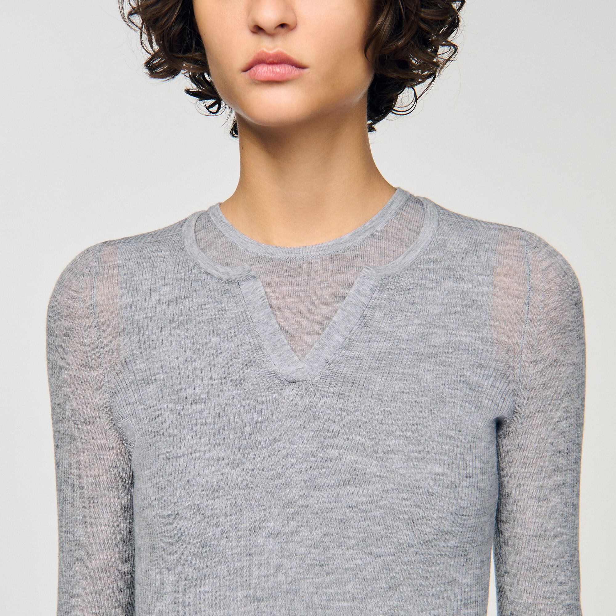 Sudadera con efecto de capas de lana