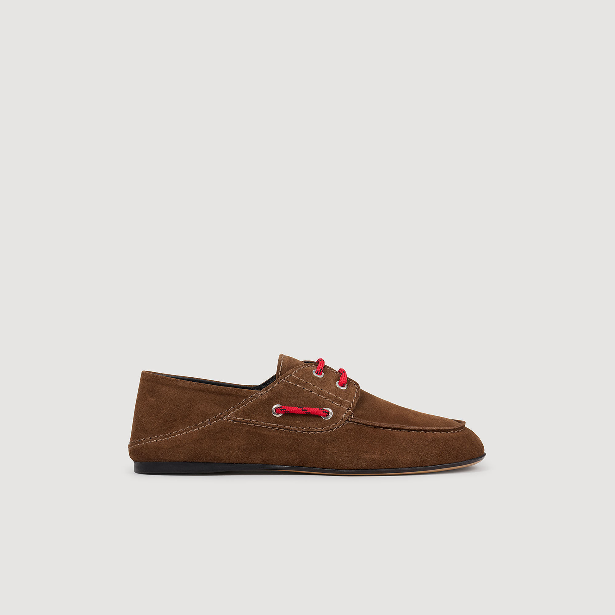 Zapatillas de barco de ante con cordones