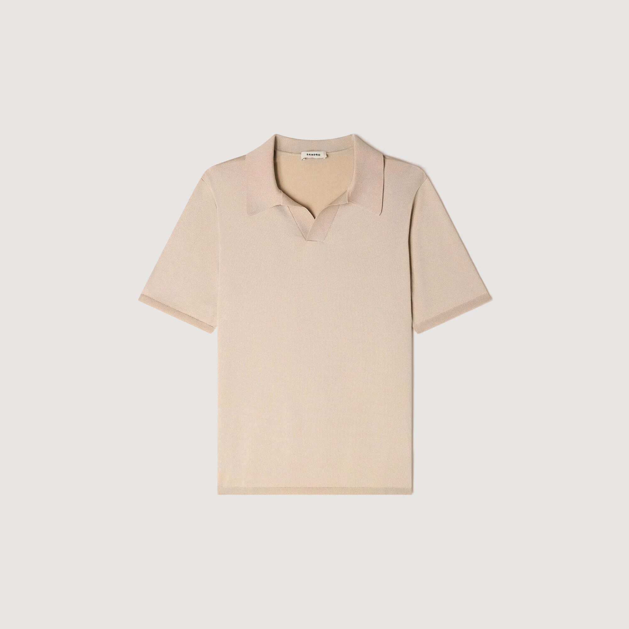 Camiseta de polo con cuello en V y mangas cortas