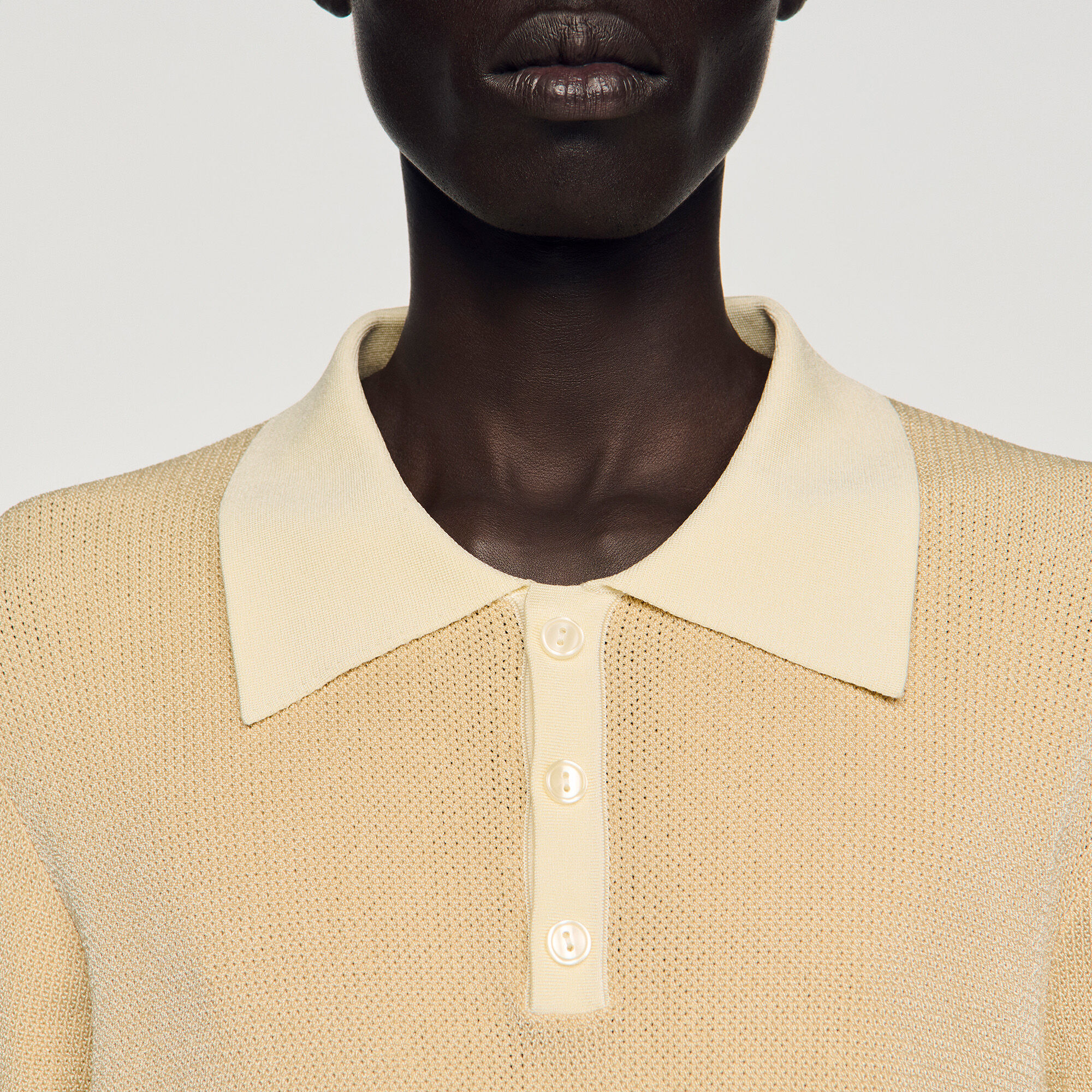 Camiseta polo bicolor