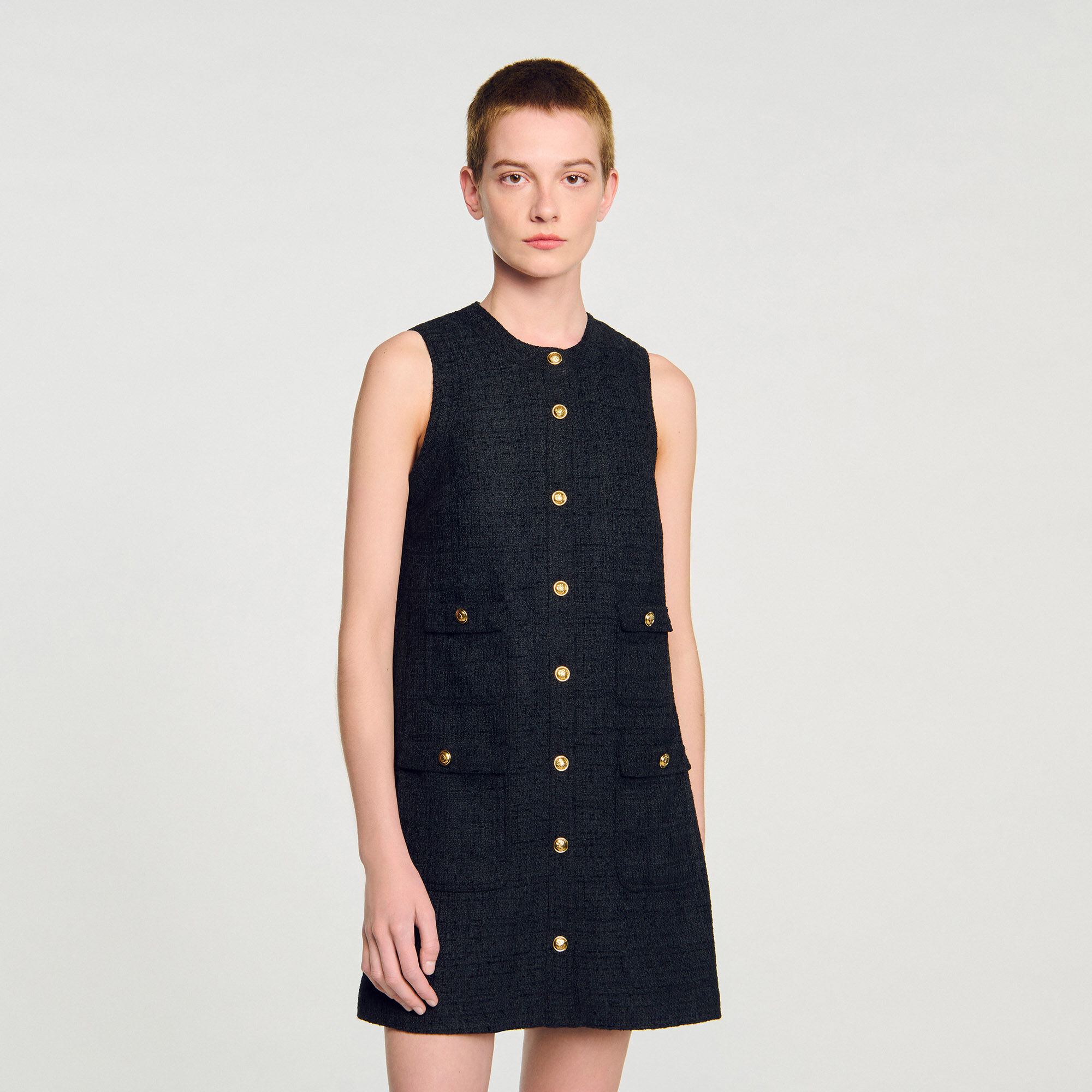 Vestido mini de tweed