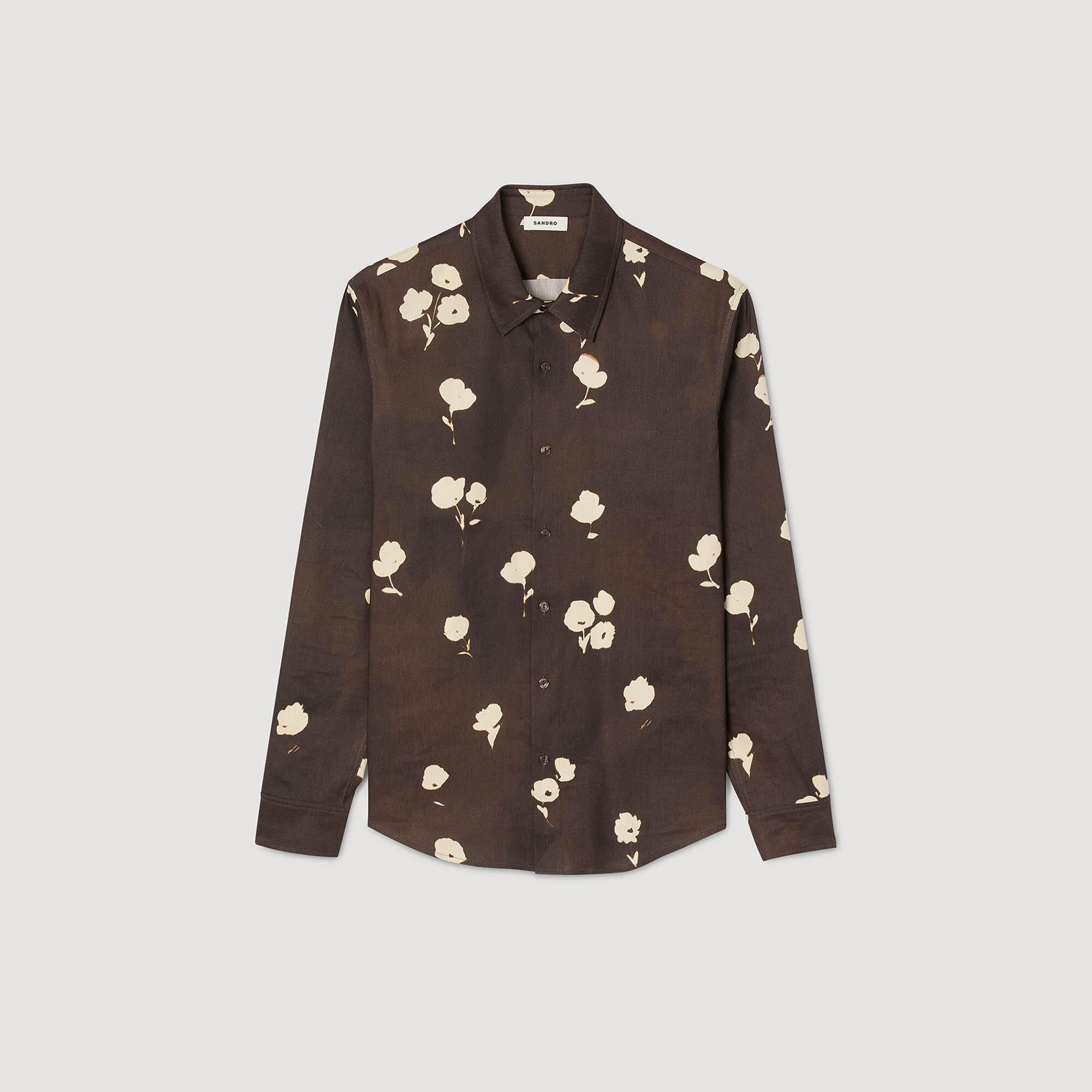 Camisa de lino con estampado floral