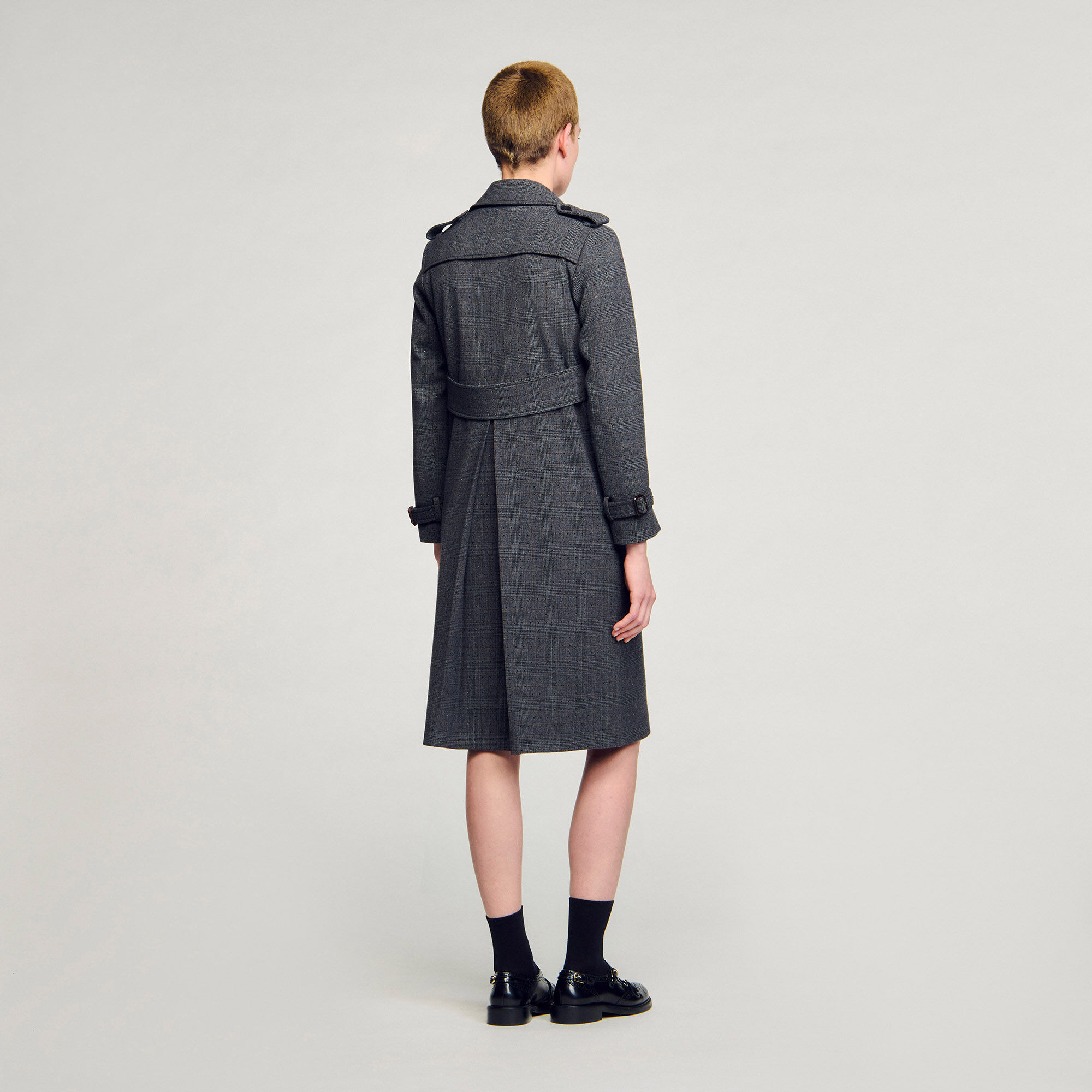 Chaqueta de trench con lentejuelas