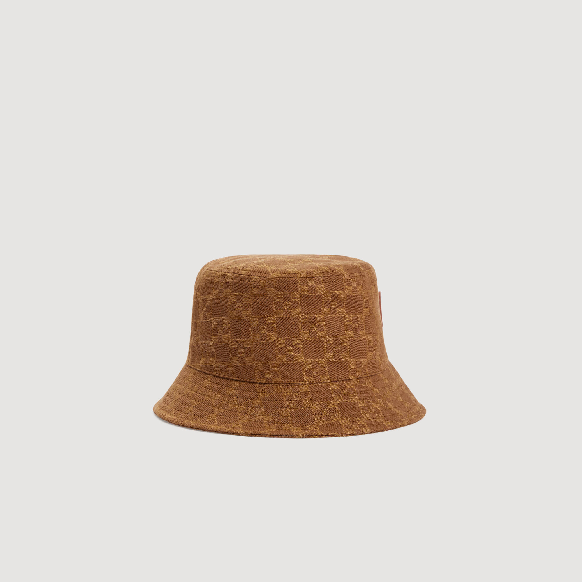 Sombrero de paja de denim con parche
