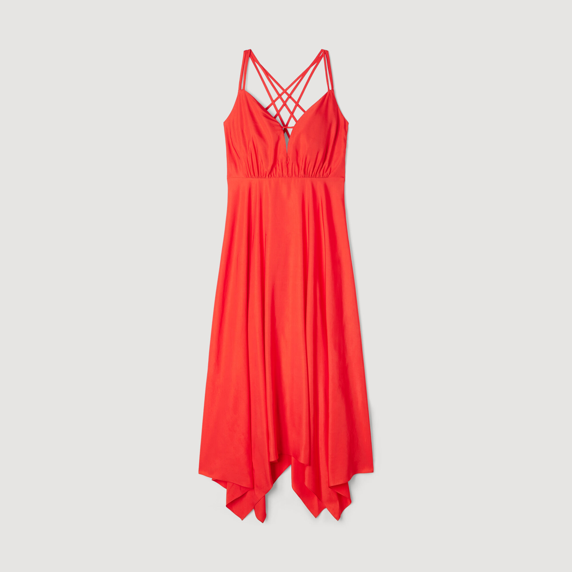 Vestido maxi asimétrico