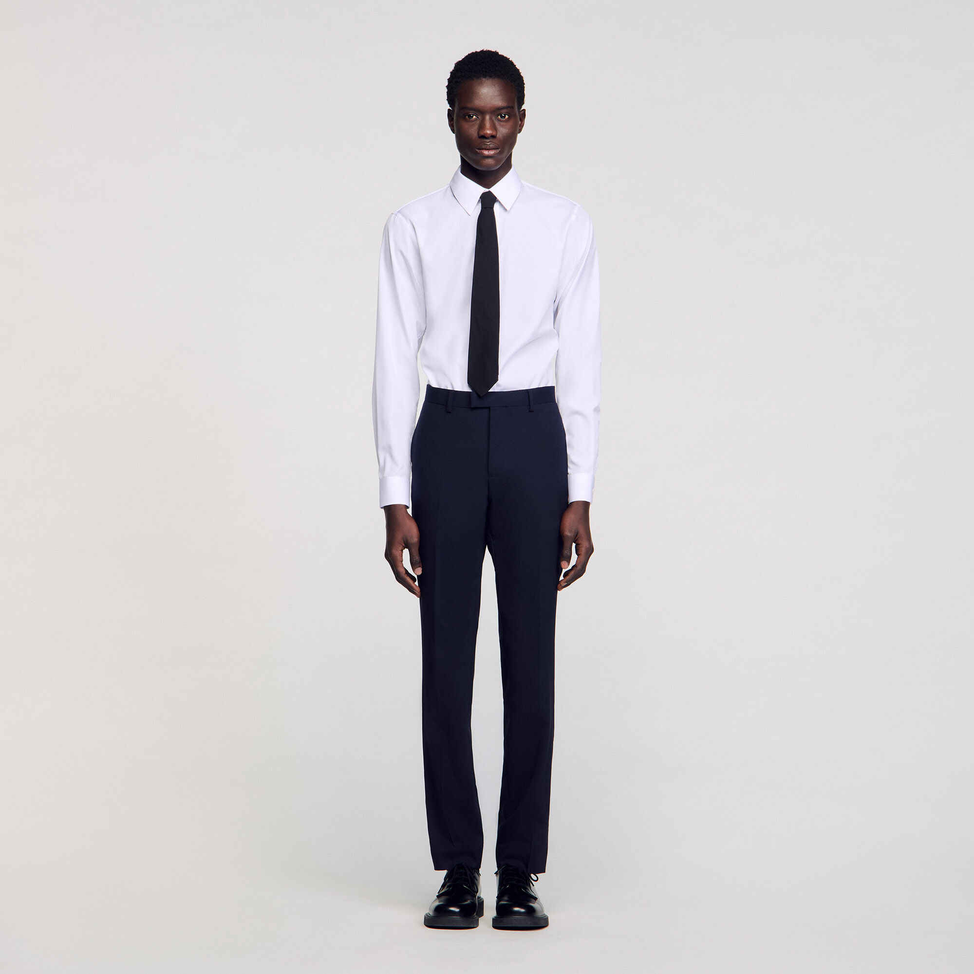 Pantalones de traje de lana clásicos
