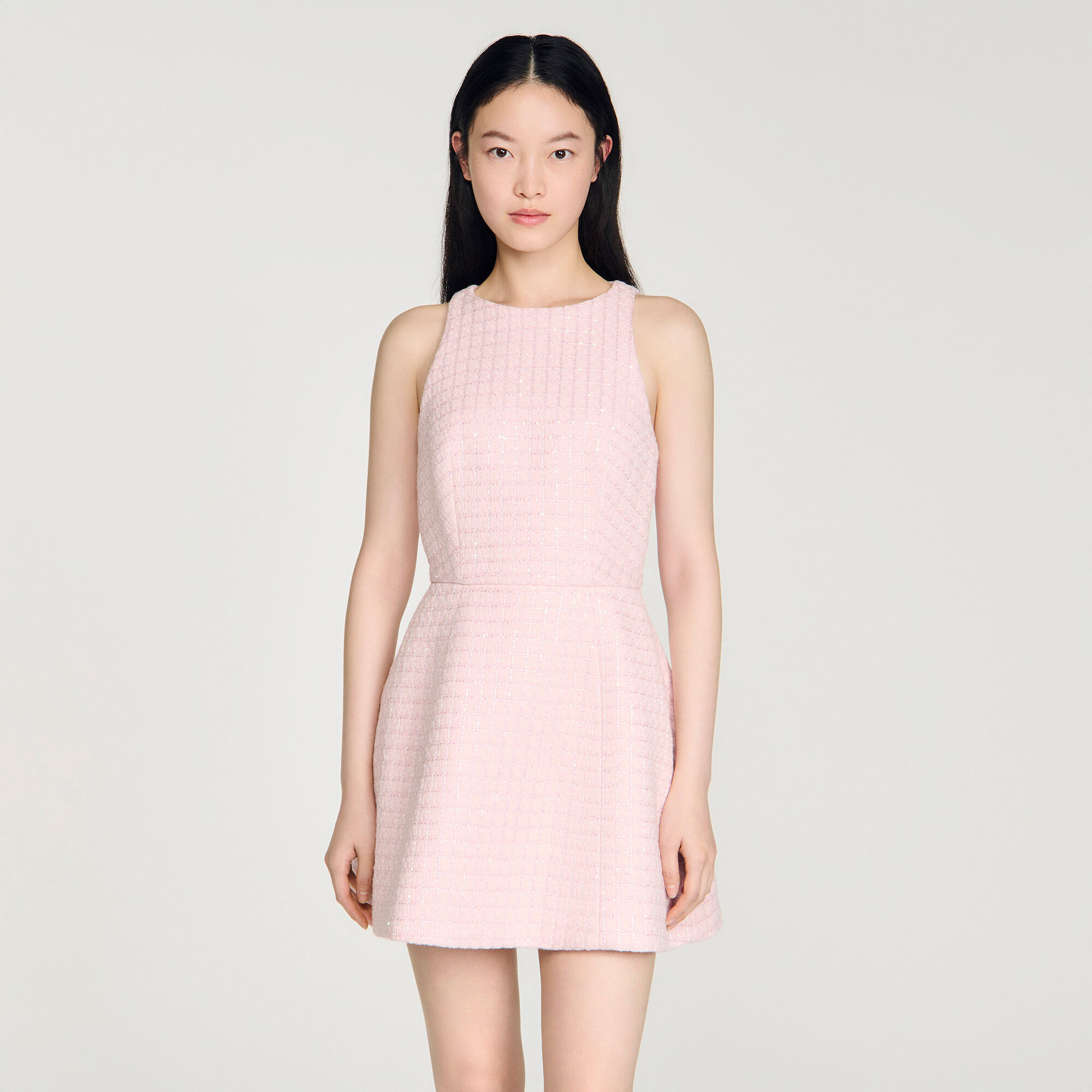 Vestido mini de terciopelo con lentejuelas