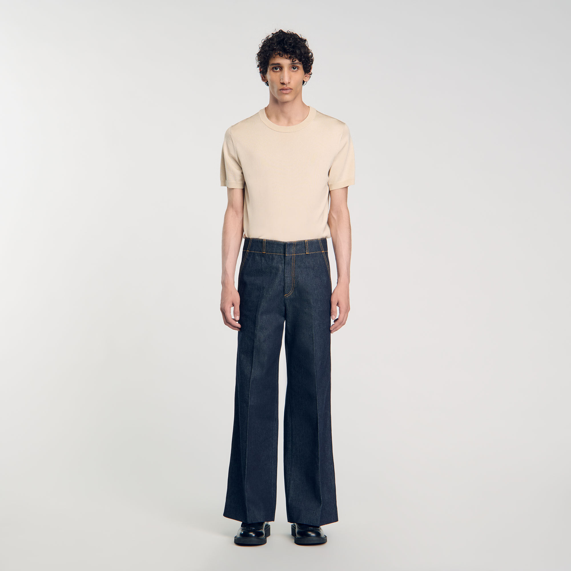 Pantalones de tiro ancho