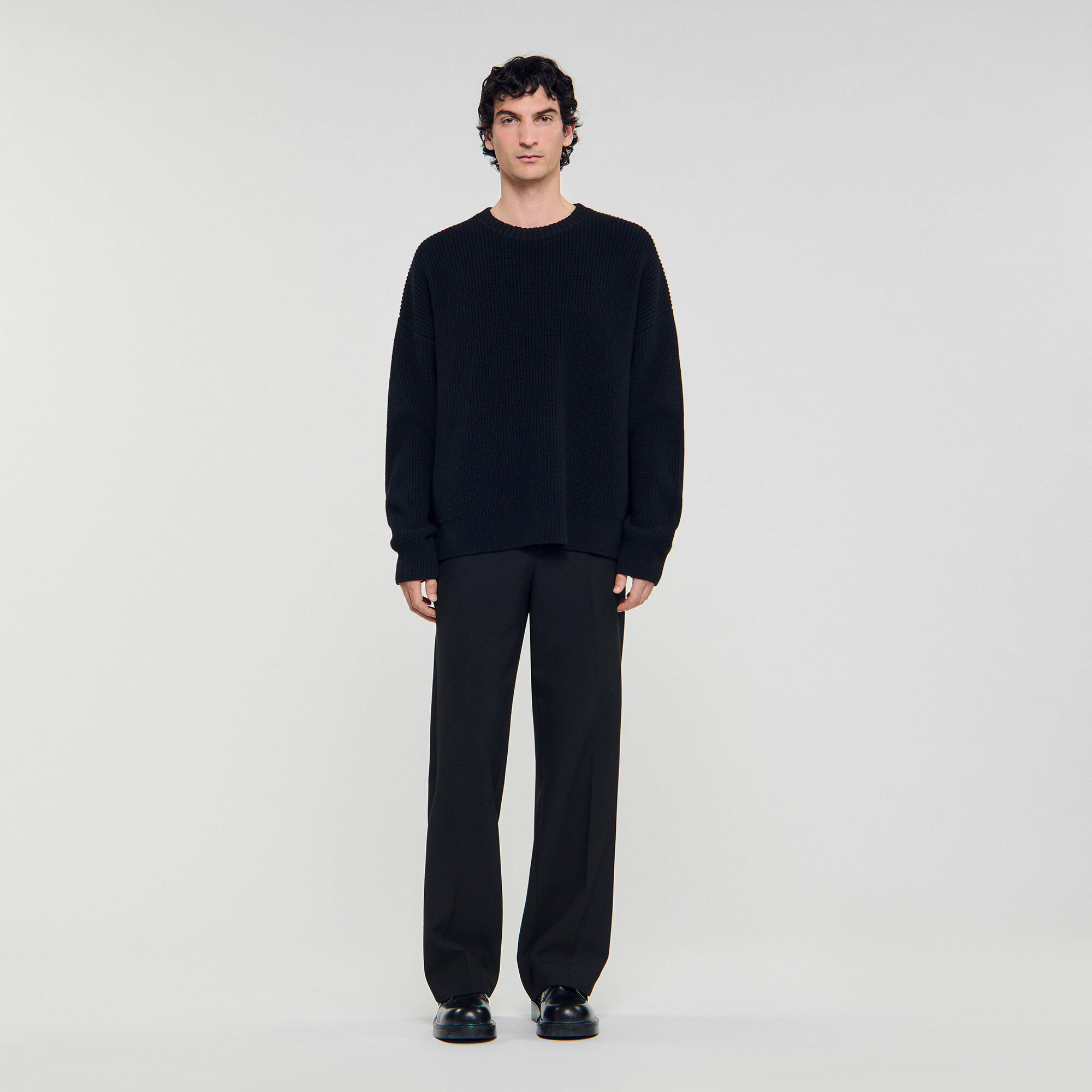 Sweater de punto ribete
