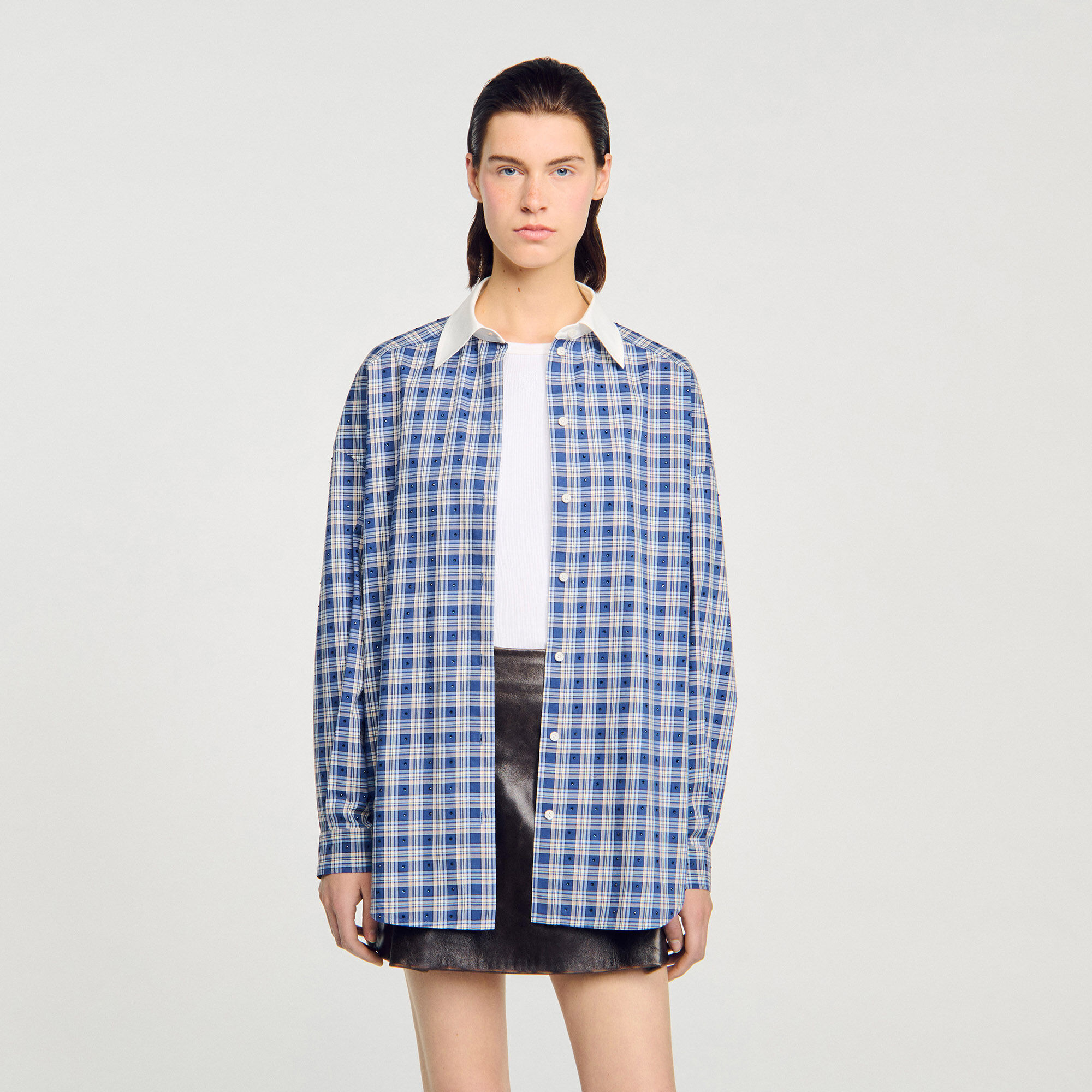 Camisa de cuadros con cristales