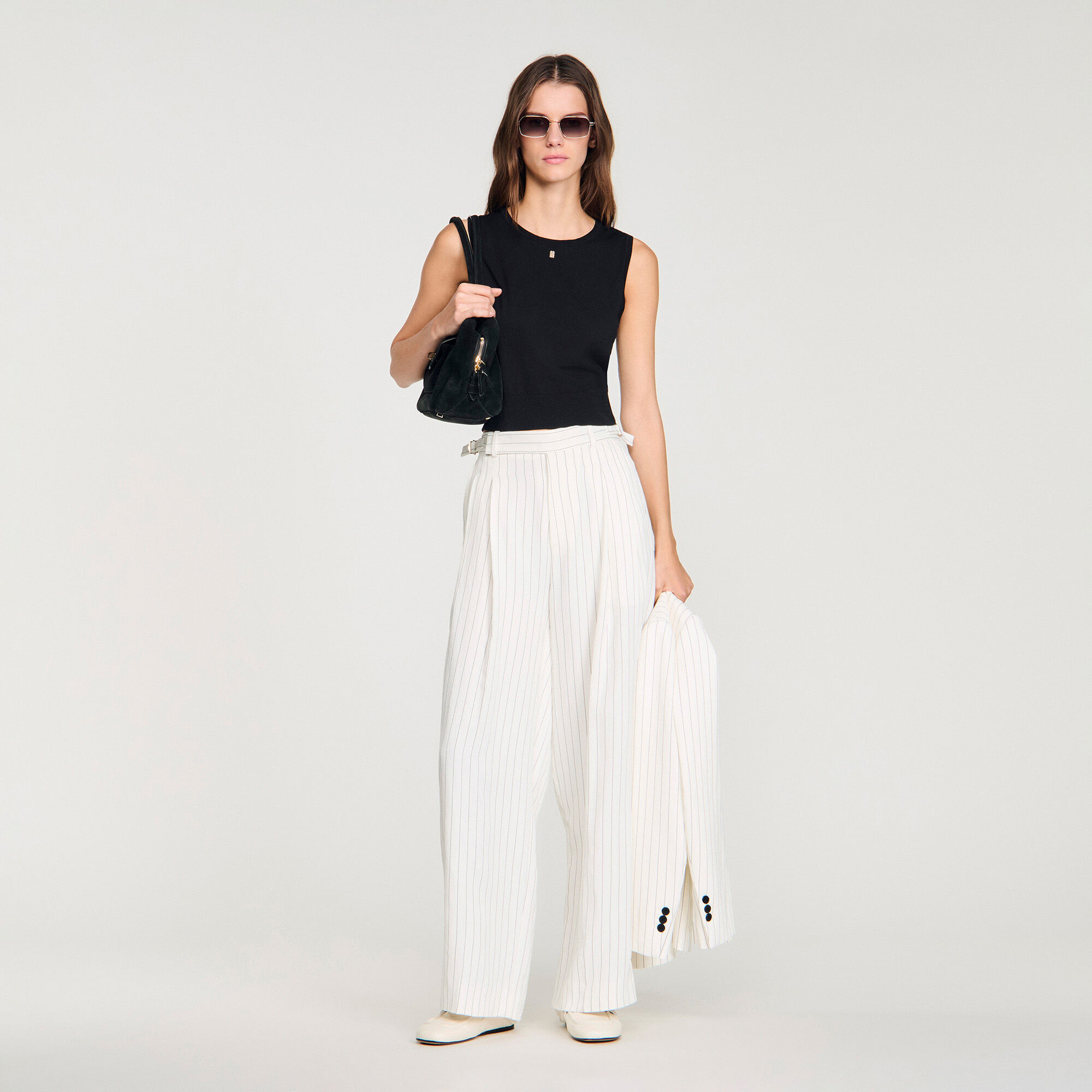 Pantalones de traje con rayas