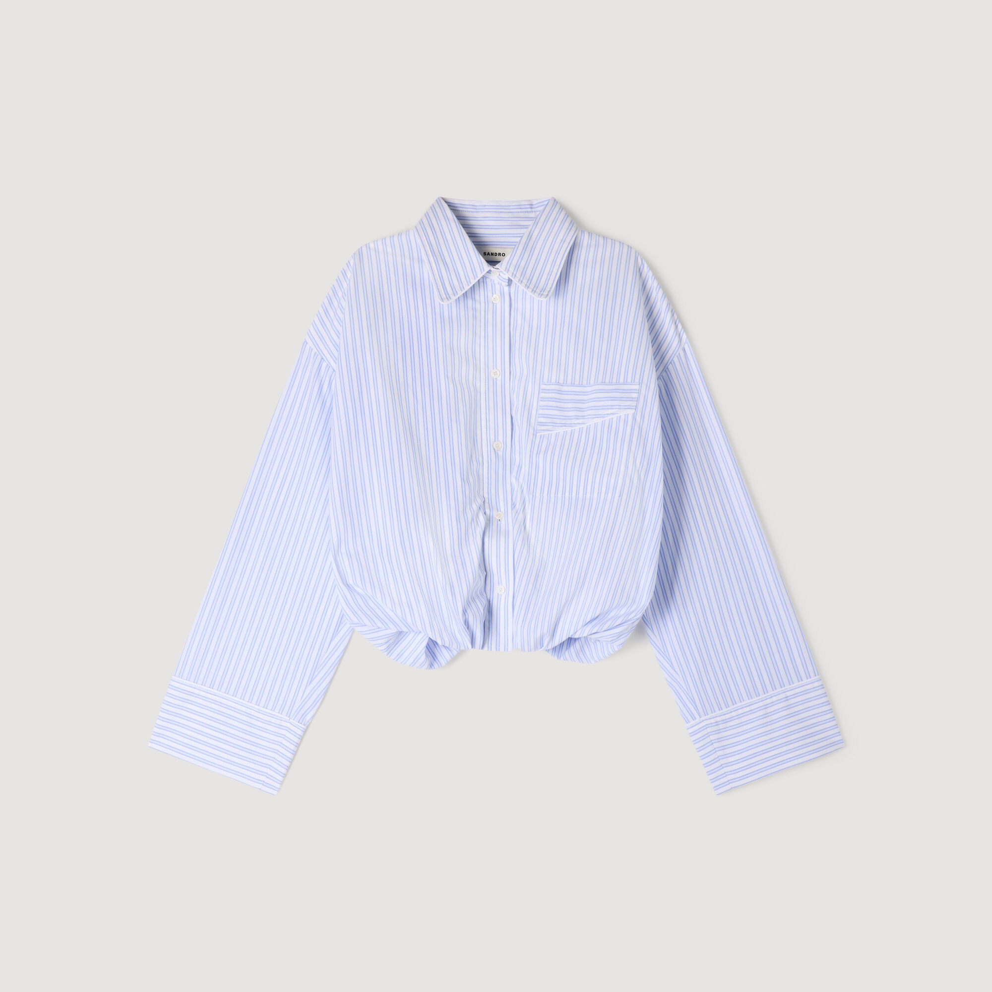 Camisa corta de rayas