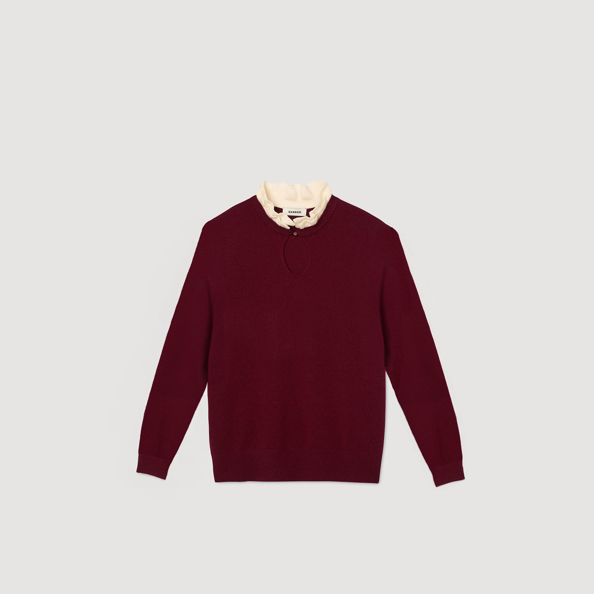 Sweater con cuello volante